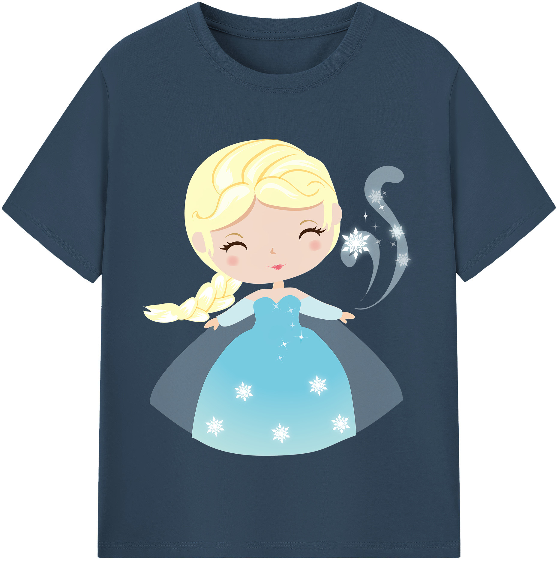 （画像用） アナと雪の女王 アンナ エルサ Frozen Anna Elsa レディースカジュアルプリントTシャツ（綿100％）