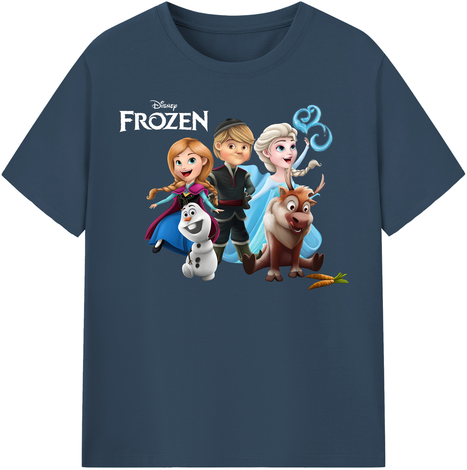（画像用） アナと雪の女王 アンナ エルサ Frozen Anna Elsa レディースカジュアルプリントTシャツ（綿100％）