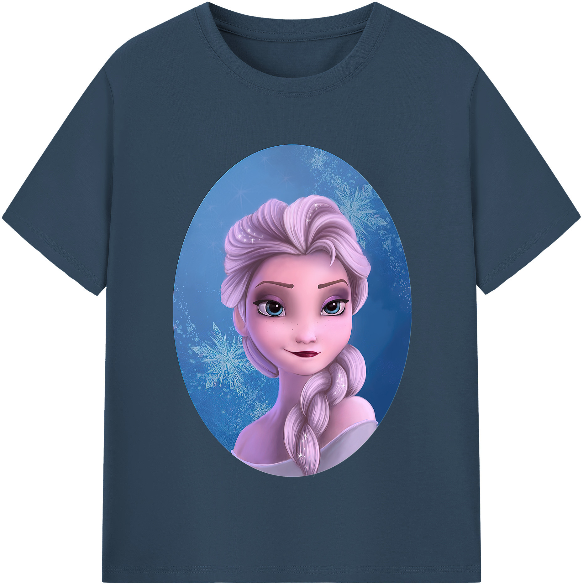 （画像用） アナと雪の女王 アンナ エルサ Frozen Anna Elsa レディースカジュアルプリントTシャツ（綿100％）