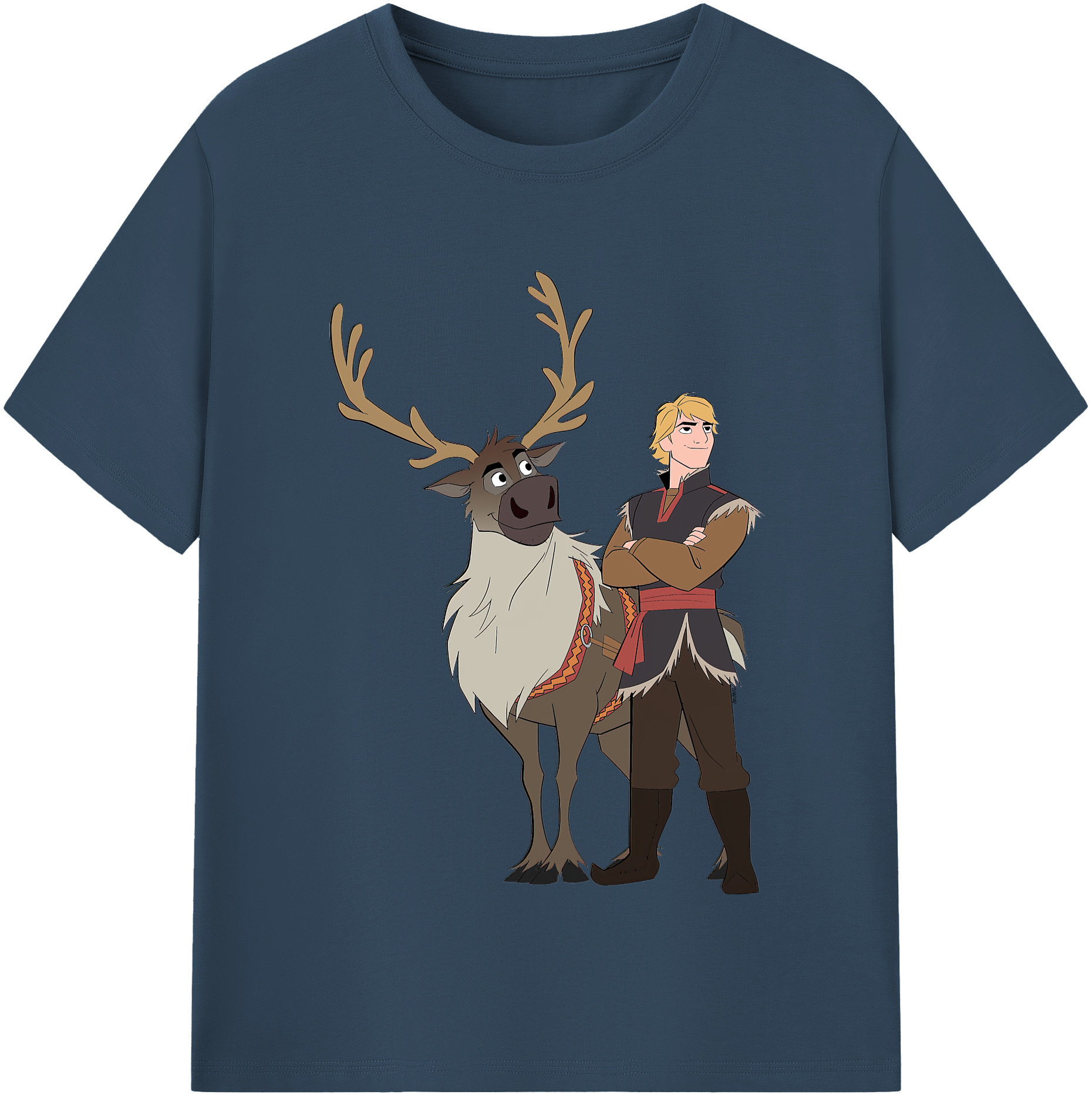 （画像用） アナと雪の女王 アンナ エルサ Frozen Anna Elsa レディースカジュアルプリントTシャツ（綿100％）
