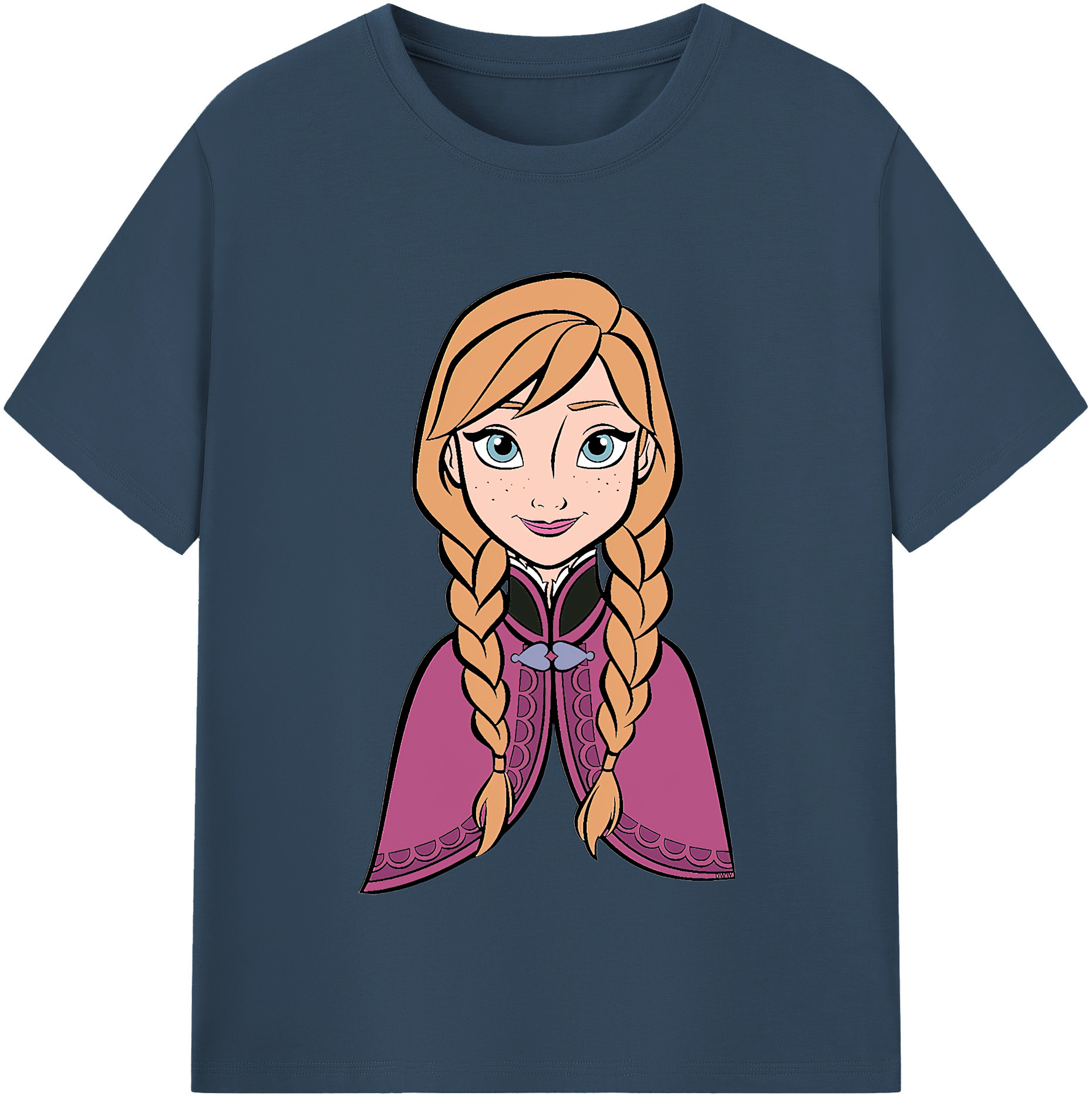 （画像用） アナと雪の女王 アンナ エルサ Frozen Anna Elsa レディースカジュアルプリントTシャツ（綿100％）