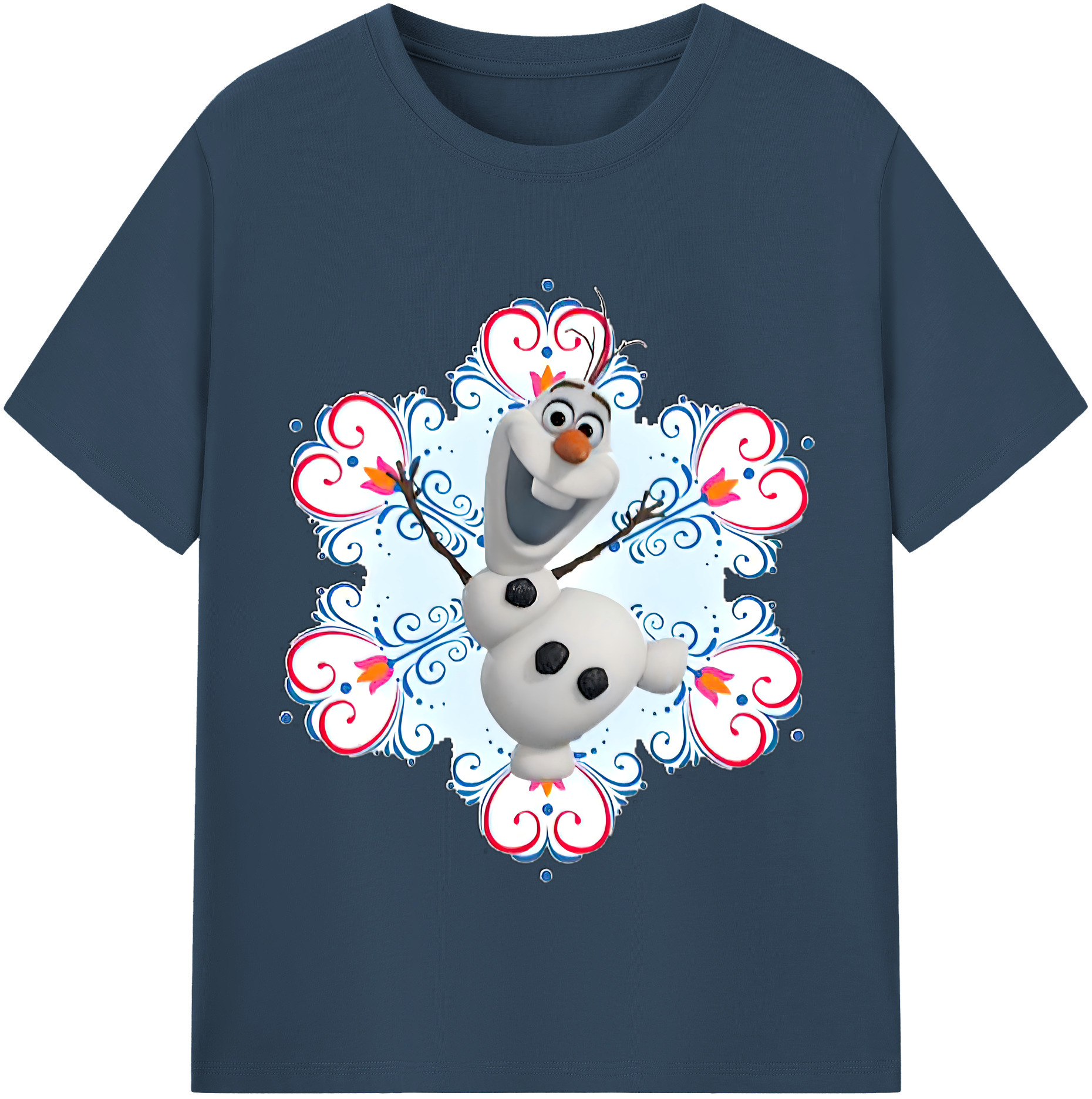 （画像用） アナと雪の女王 アンナ エルサ Frozen Anna Elsa レディースカジュアルプリントTシャツ（綿100％）