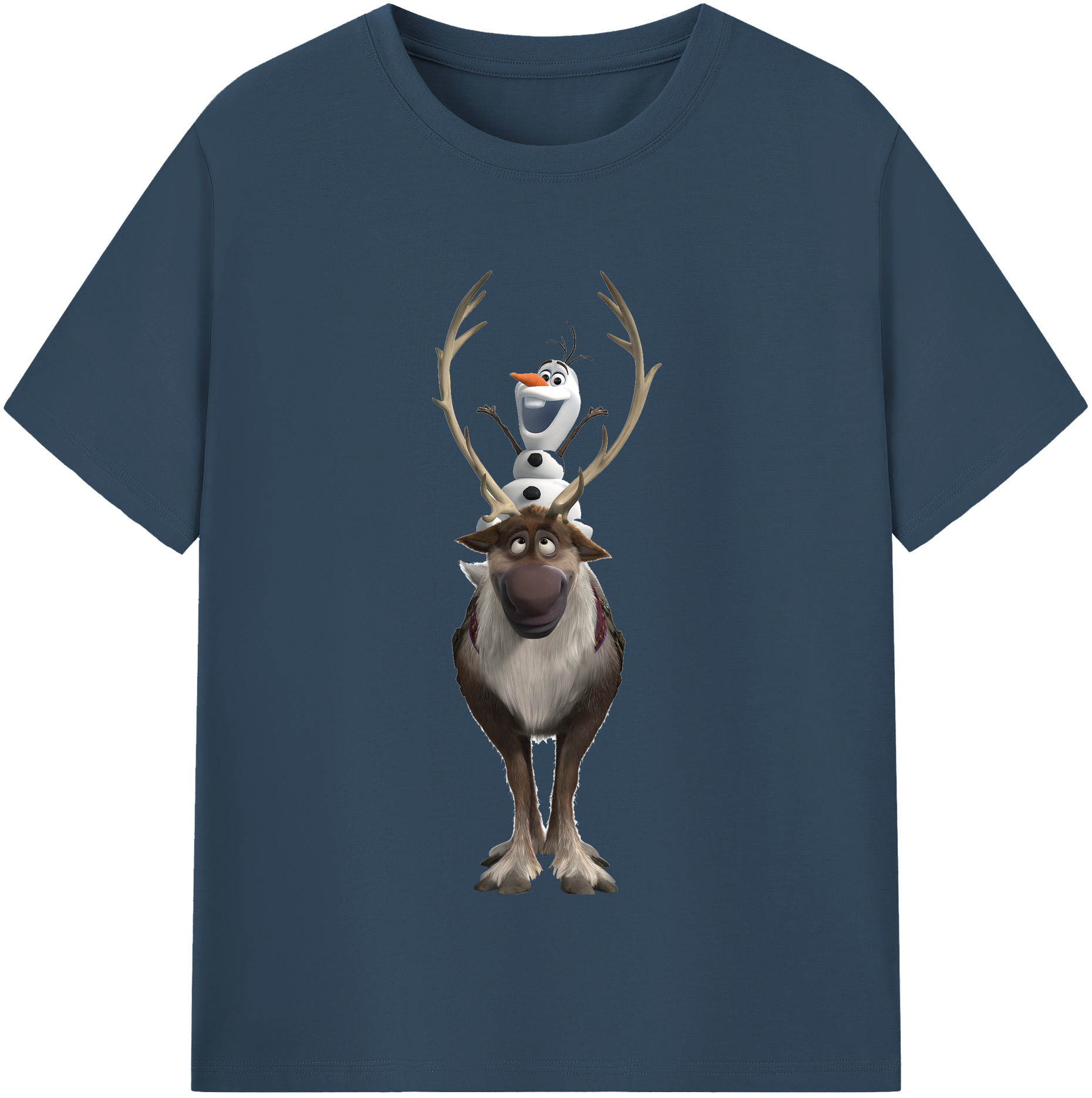 （画像用） アナと雪の女王 アンナ エルサ Frozen Anna Elsa レディースカジュアルプリントTシャツ（綿100％）