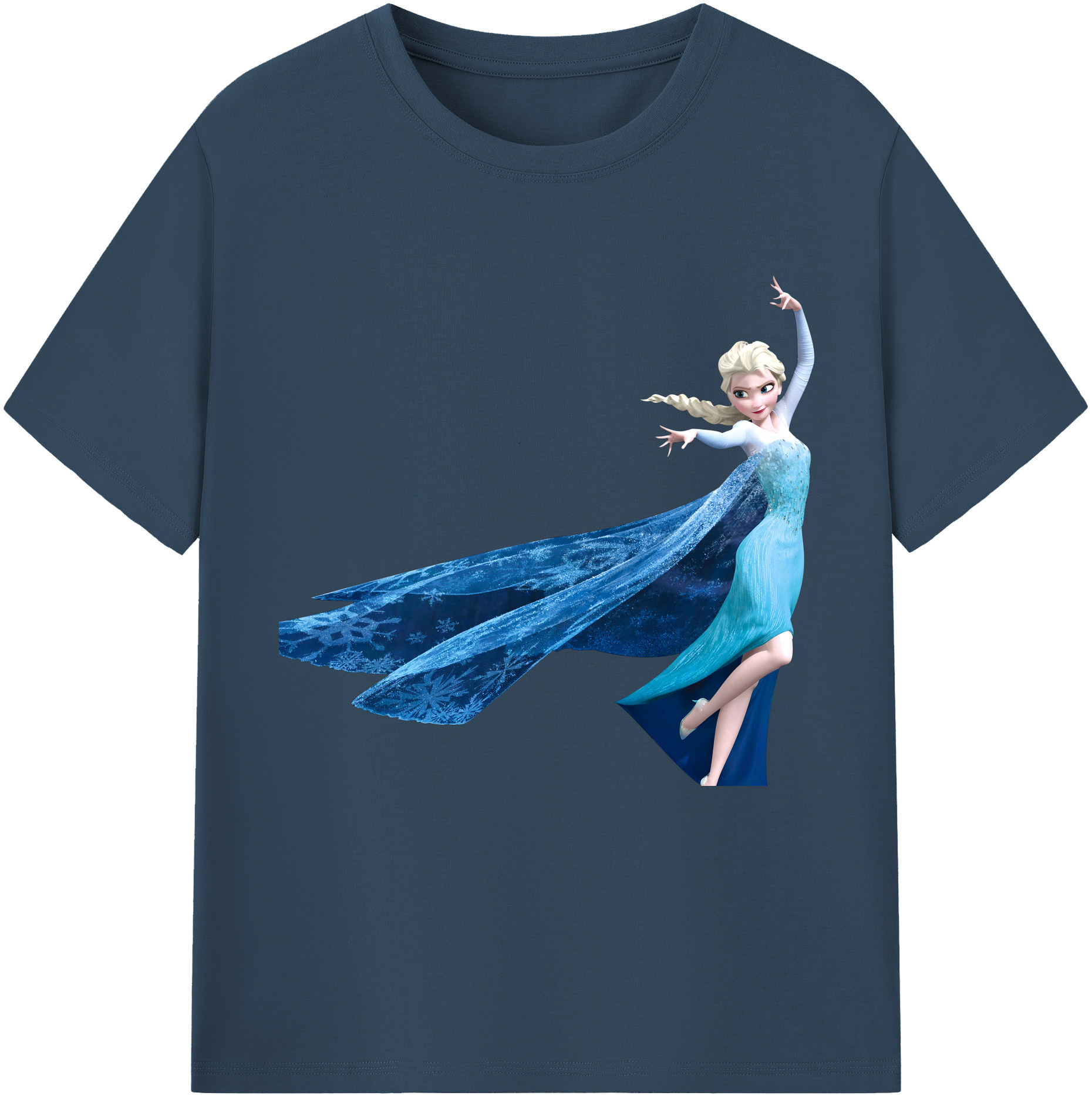 （画像用） アナと雪の女王 アンナ エルサ Frozen Anna Elsa レディースカジュアルプリントTシャツ（綿100％）