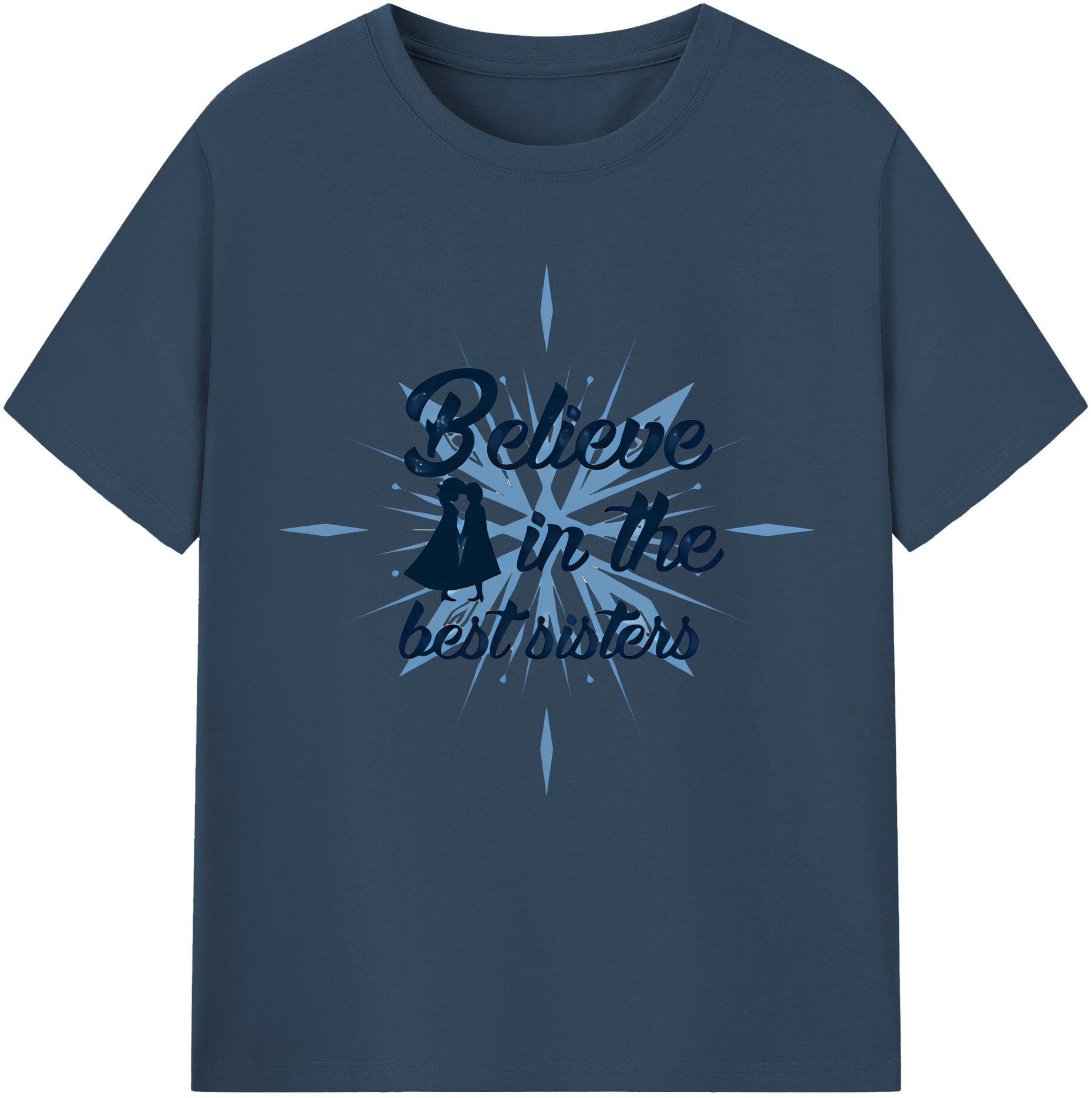 （画像用） アナと雪の女王 アンナ エルサ Frozen Anna Elsa レディースカジュアルプリントTシャツ（綿100％）