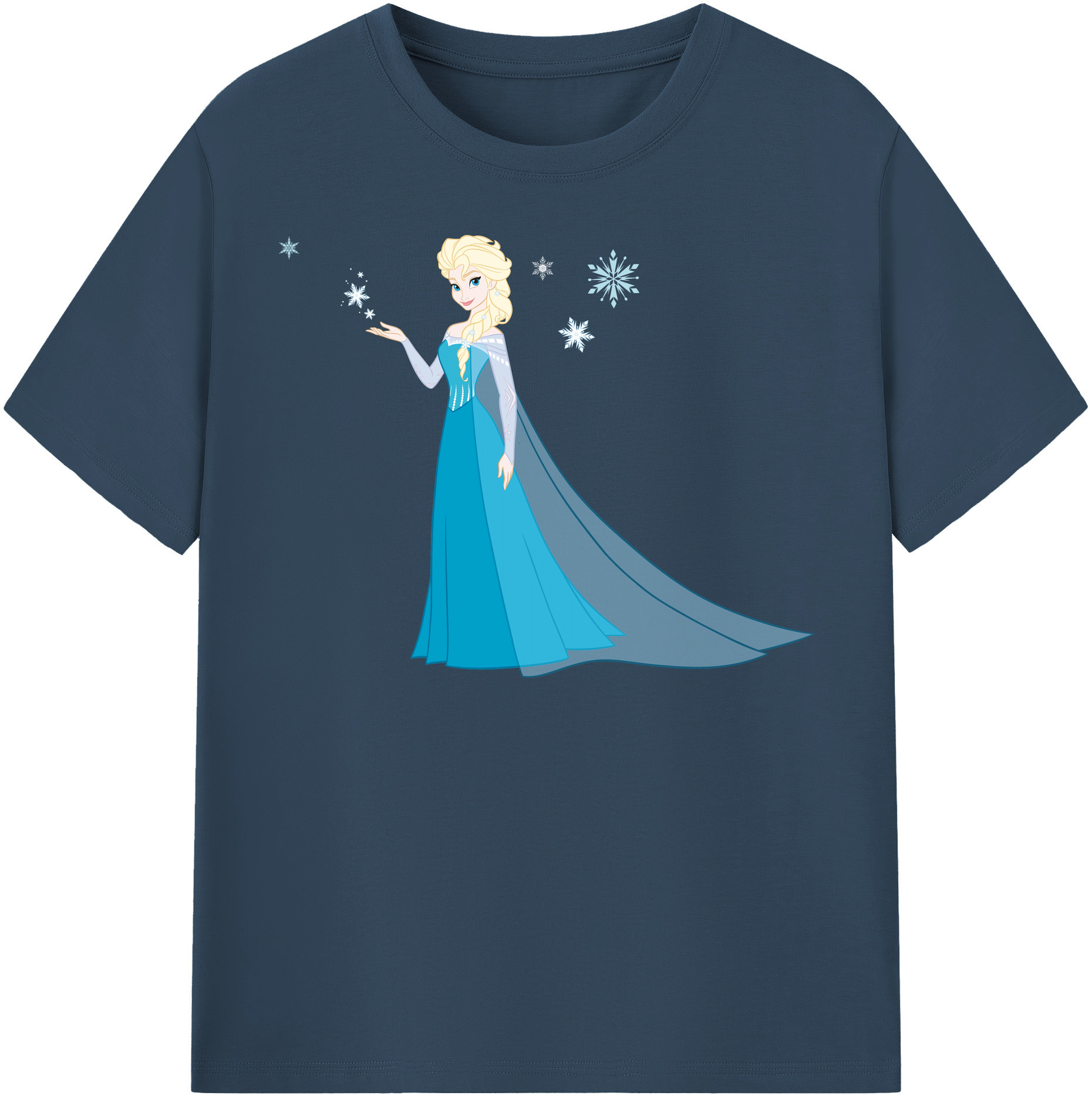 （画像用） アナと雪の女王 アンナ エルサ Frozen Anna Elsa レディースカジュアルプリントTシャツ（綿100％）