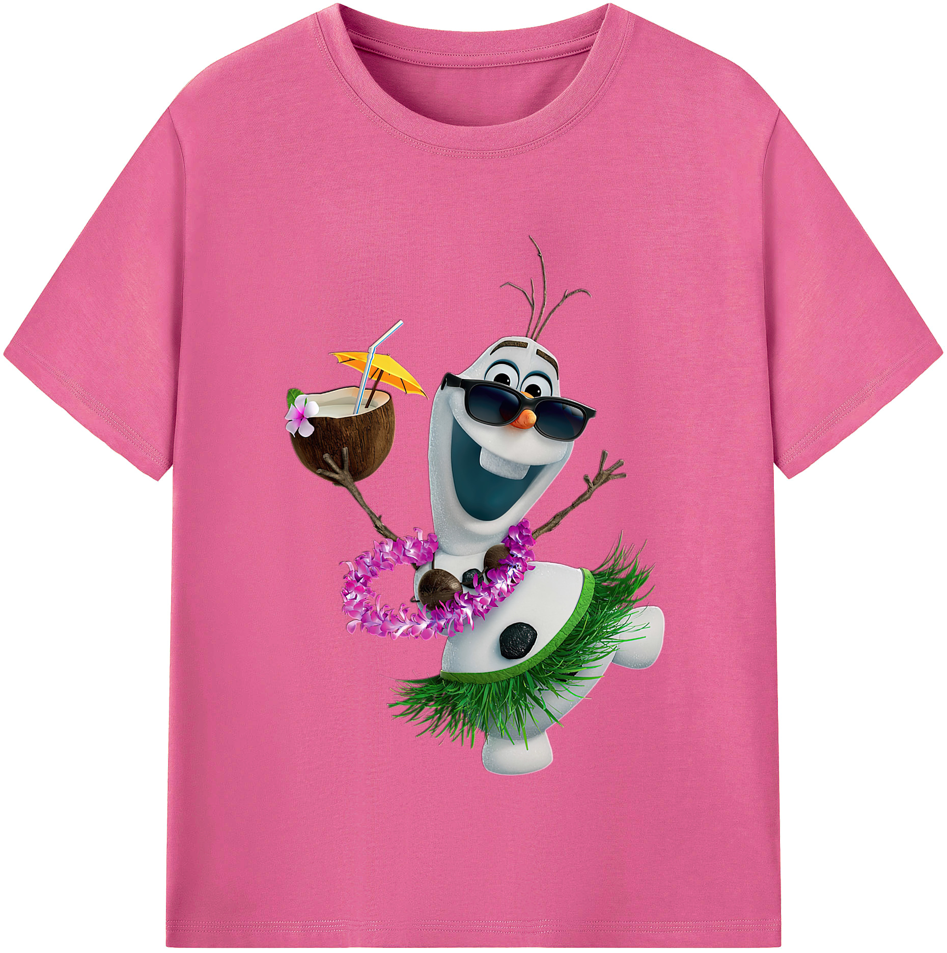 （画像用） アナと雪の女王 アンナ エルサ Frozen Anna Elsa レディースカジュアルプリントTシャツ（綿100％）