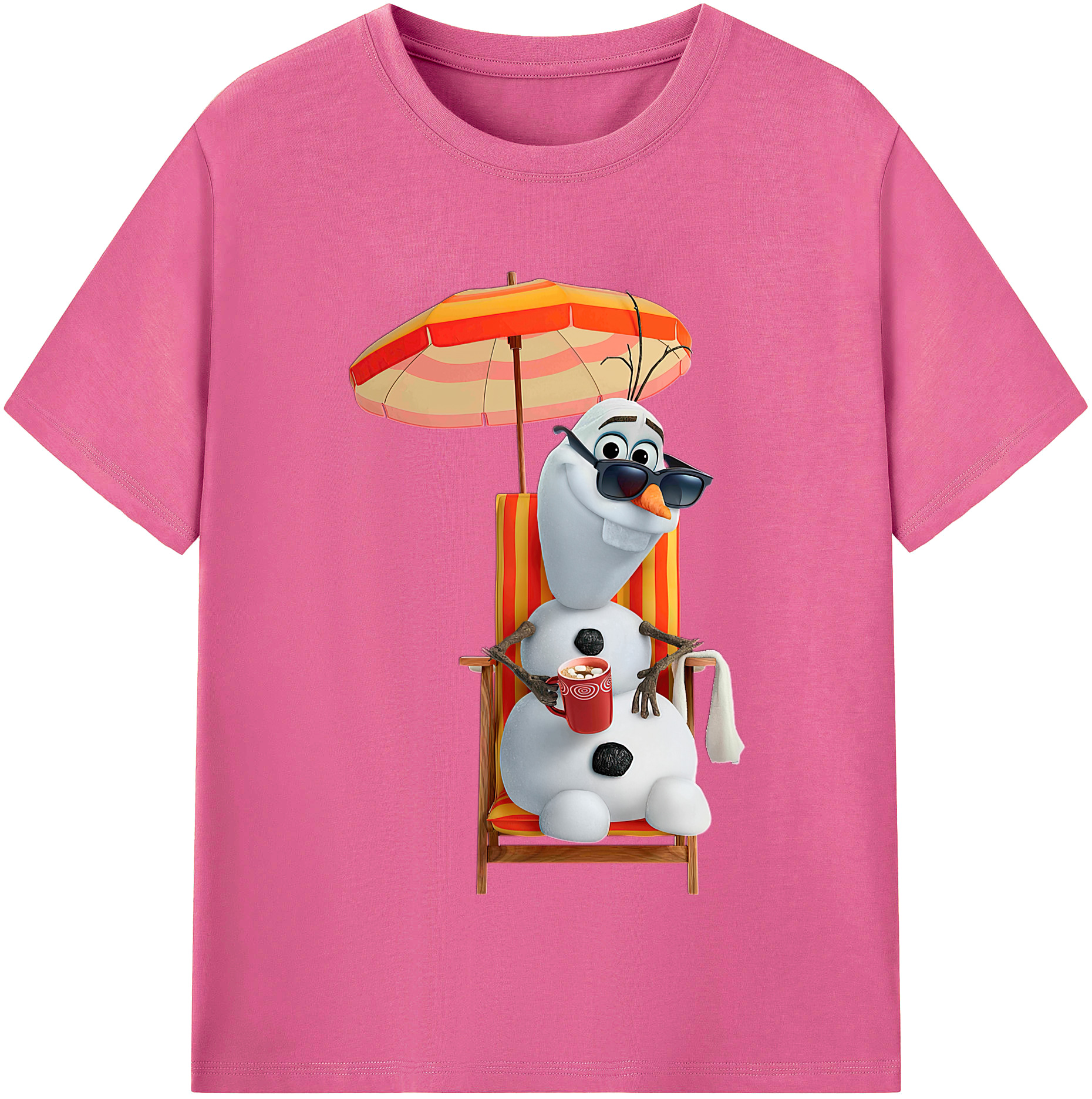（画像用） アナと雪の女王 アンナ エルサ Frozen Anna Elsa レディースカジュアルプリントTシャツ（綿100％）