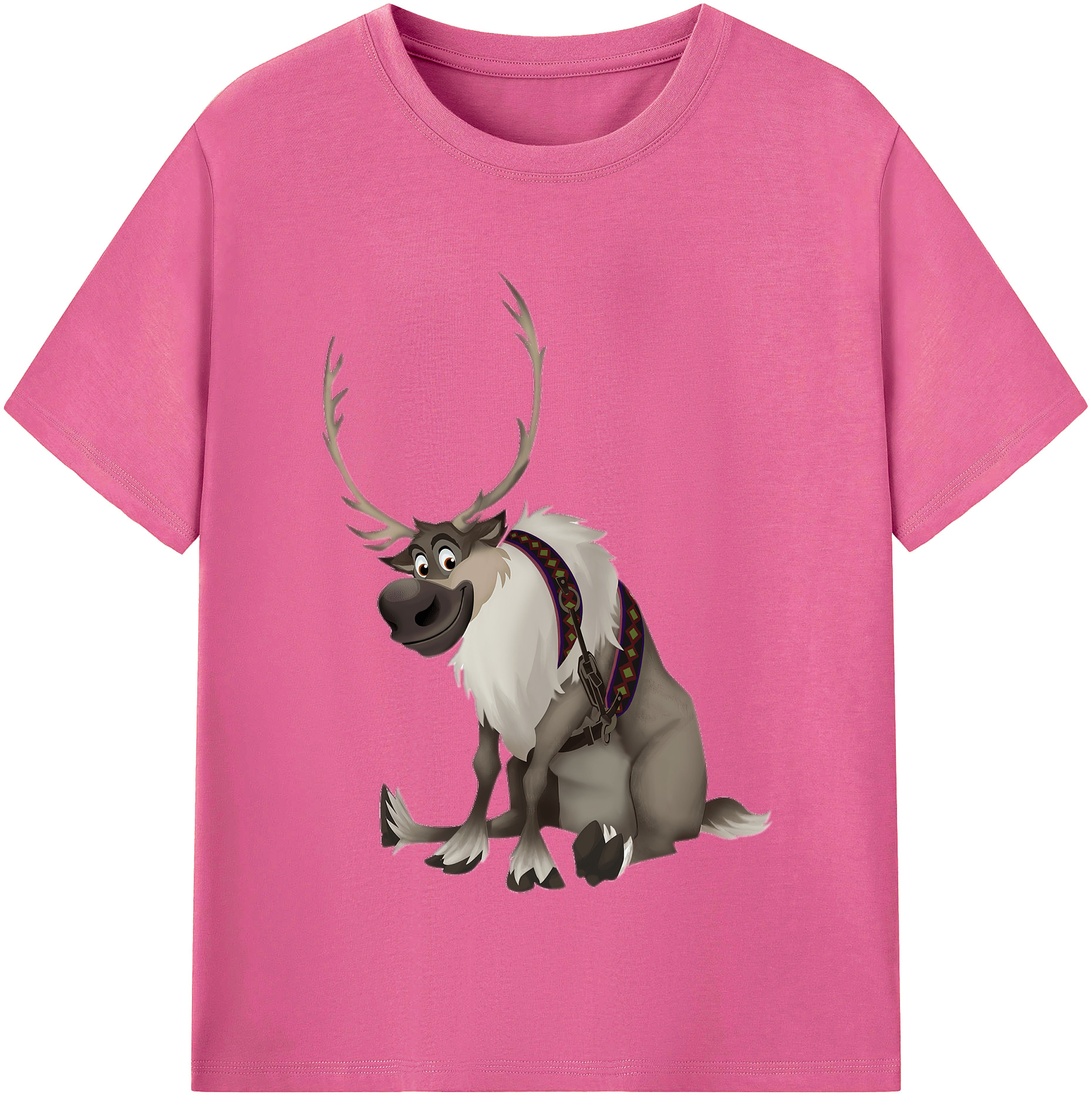 （画像用） アナと雪の女王 アンナ エルサ Frozen Anna Elsa レディースカジュアルプリントTシャツ（綿100％）