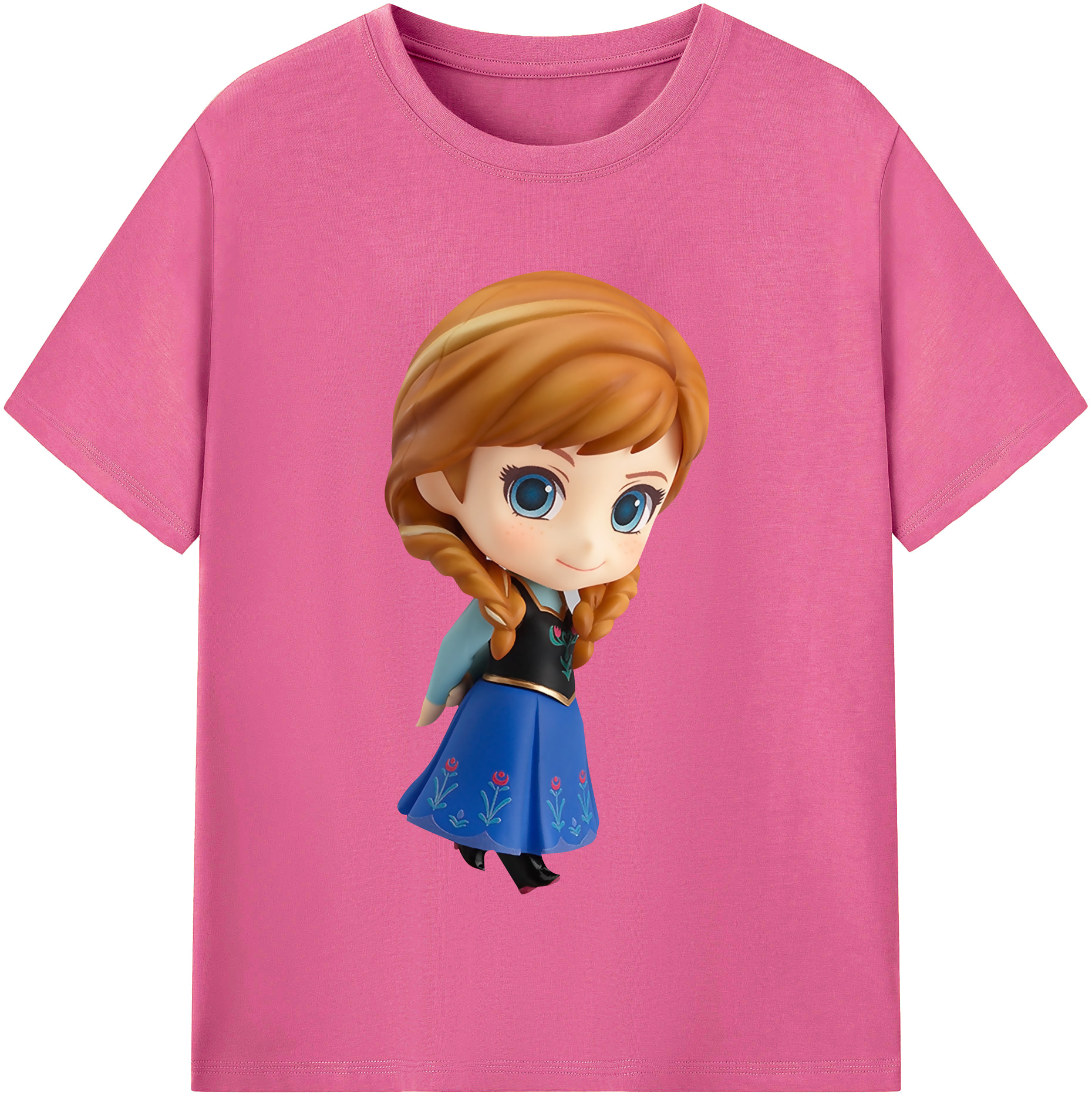 （画像用） アナと雪の女王 アンナ エルサ Frozen Anna Elsa レディースカジュアルプリントTシャツ（綿100％）