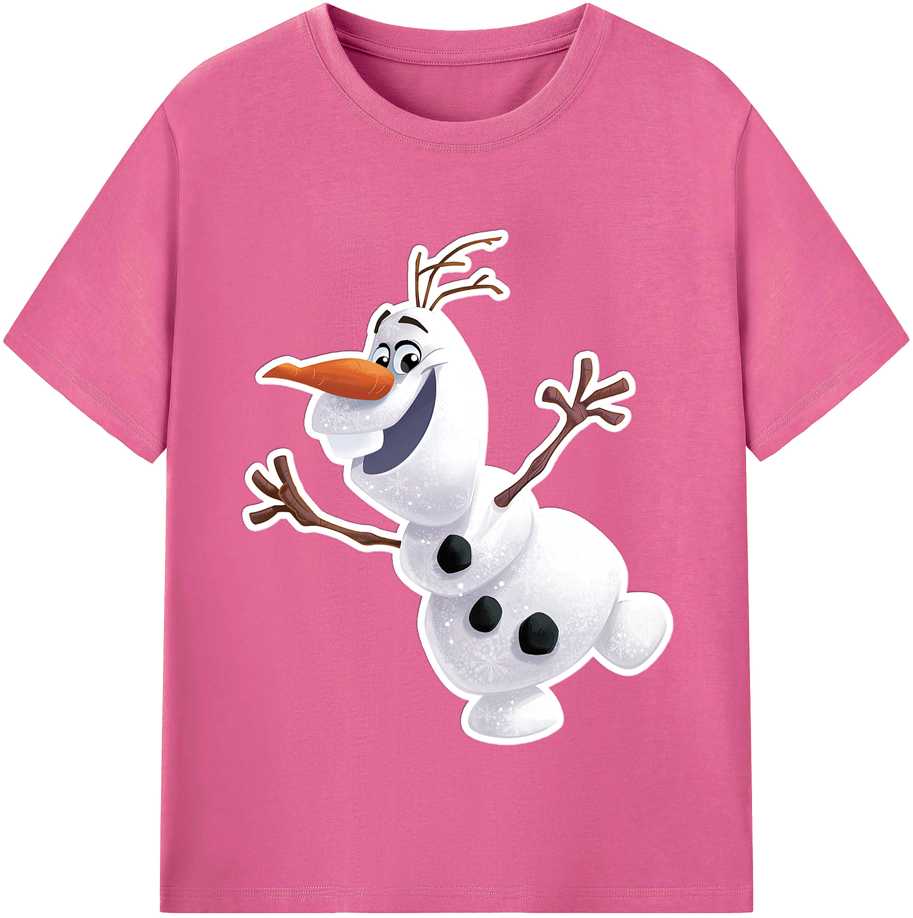 （画像用） アナと雪の女王 アンナ エルサ Frozen Anna Elsa レディースカジュアルプリントTシャツ（綿100％）