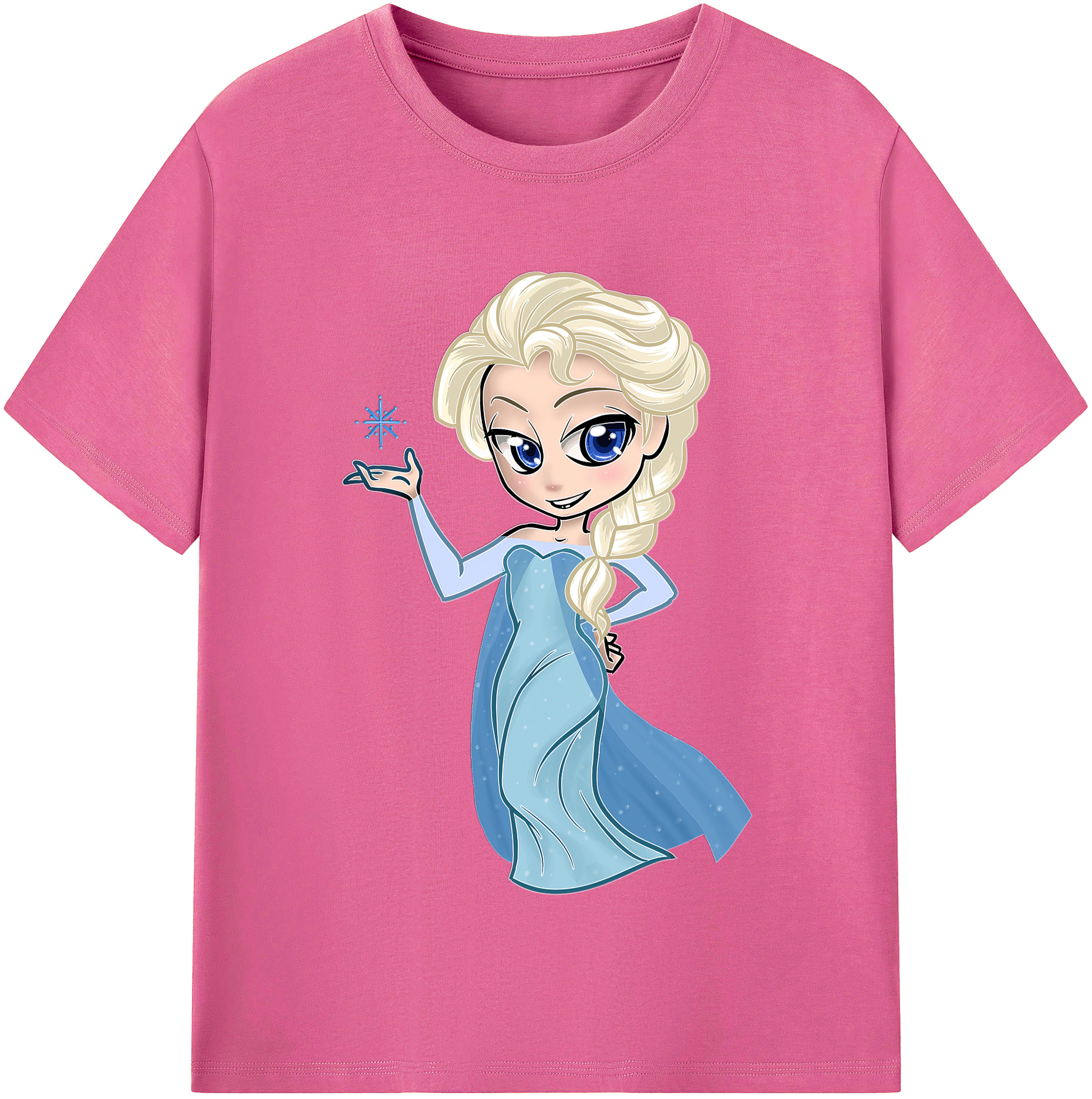 （画像用） アナと雪の女王 アンナ エルサ Frozen Anna Elsa レディースカジュアルプリントTシャツ（綿100％）