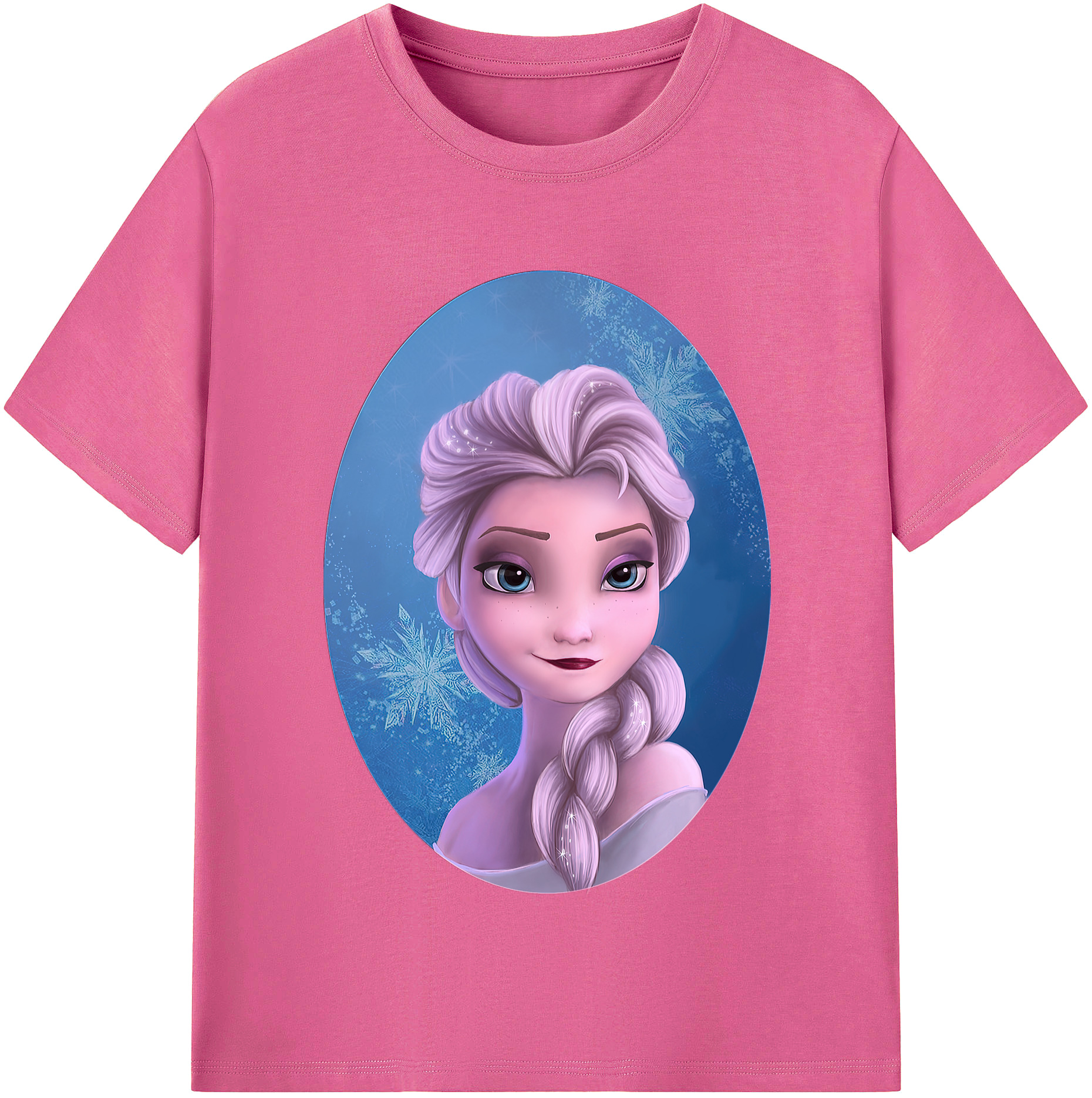 （画像用） アナと雪の女王 アンナ エルサ Frozen Anna Elsa レディースカジュアルプリントTシャツ（綿100％）