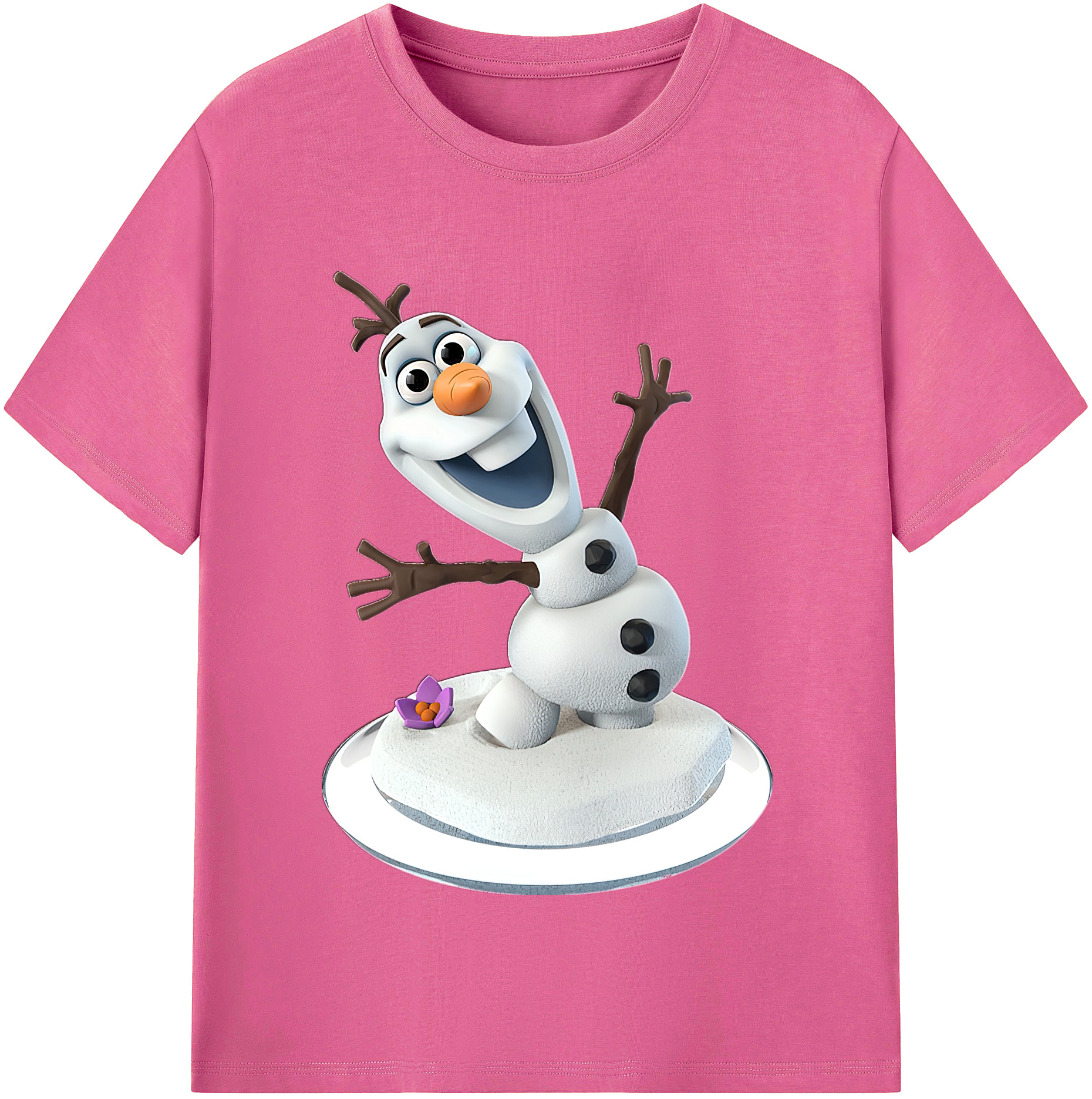 （画像用） アナと雪の女王 アンナ エルサ Frozen Anna Elsa レディースカジュアルプリントTシャツ（綿100％）