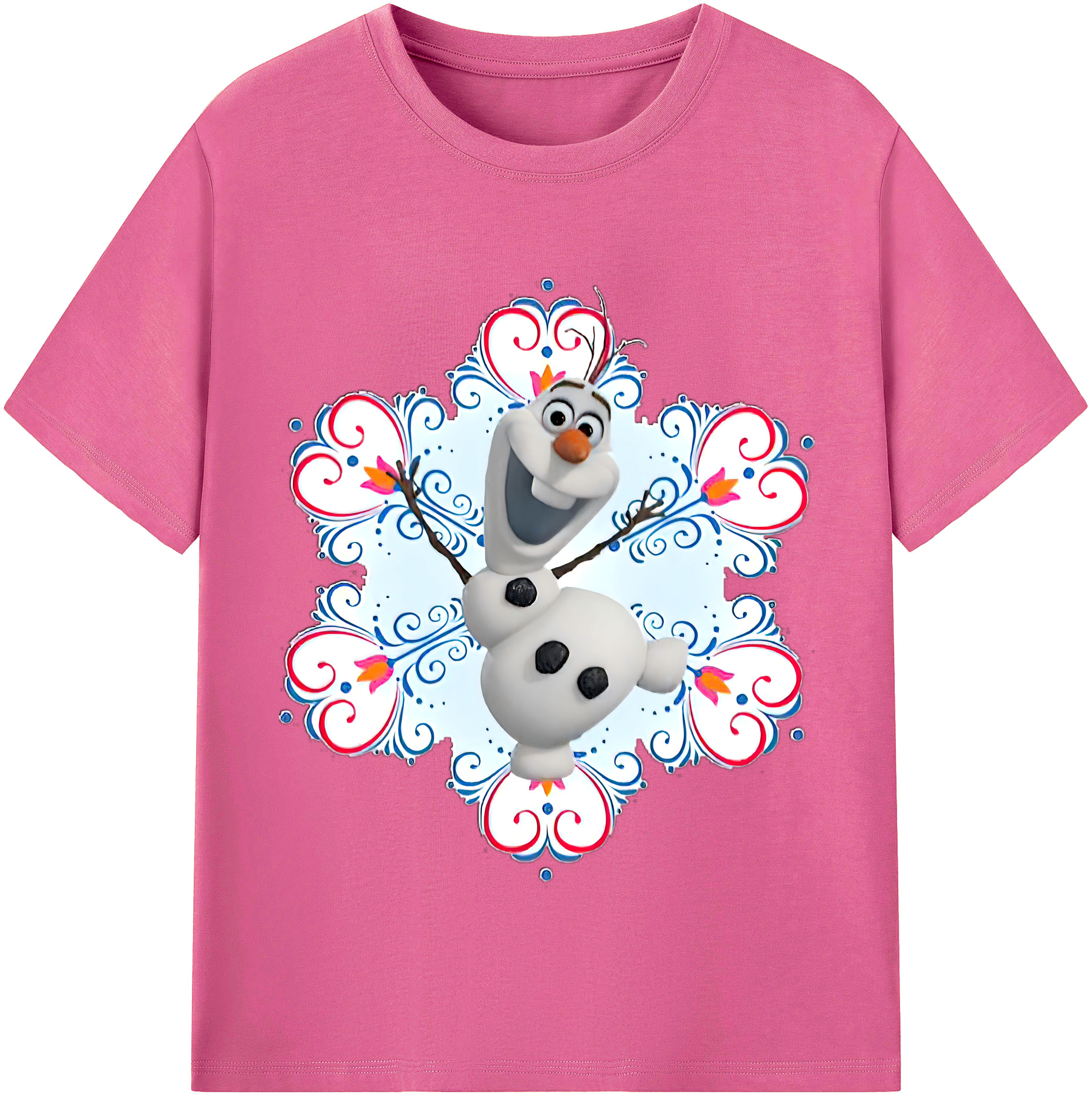 （画像用） アナと雪の女王 アンナ エルサ Frozen Anna Elsa レディースカジュアルプリントTシャツ（綿100％）