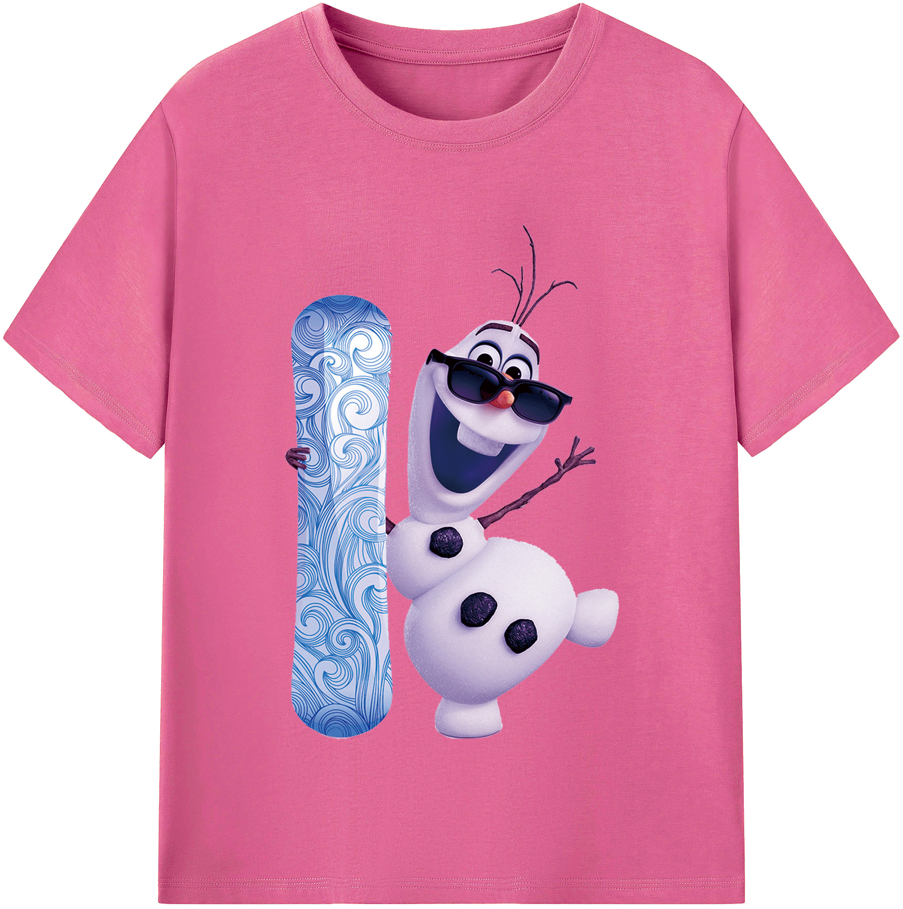 （画像用） アナと雪の女王 アンナ エルサ Frozen Anna Elsa レディースカジュアルプリントTシャツ（綿100％）