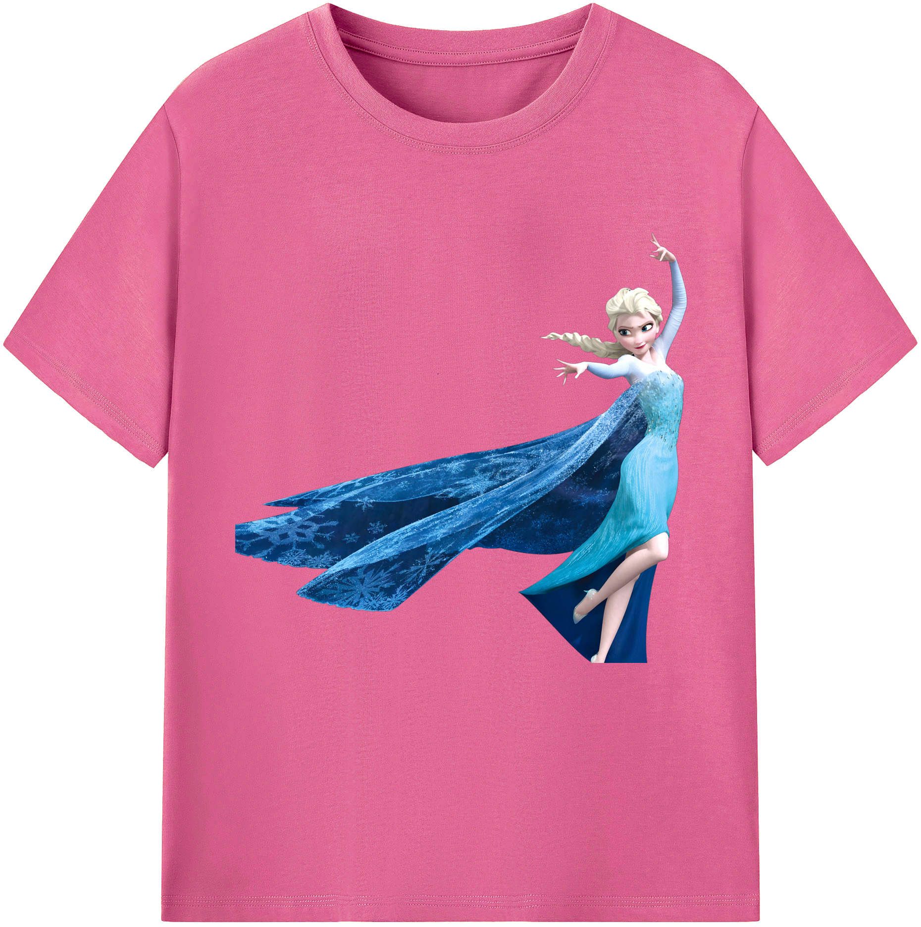 （画像用） アナと雪の女王 アンナ エルサ Frozen Anna Elsa レディースカジュアルプリントTシャツ（綿100％）