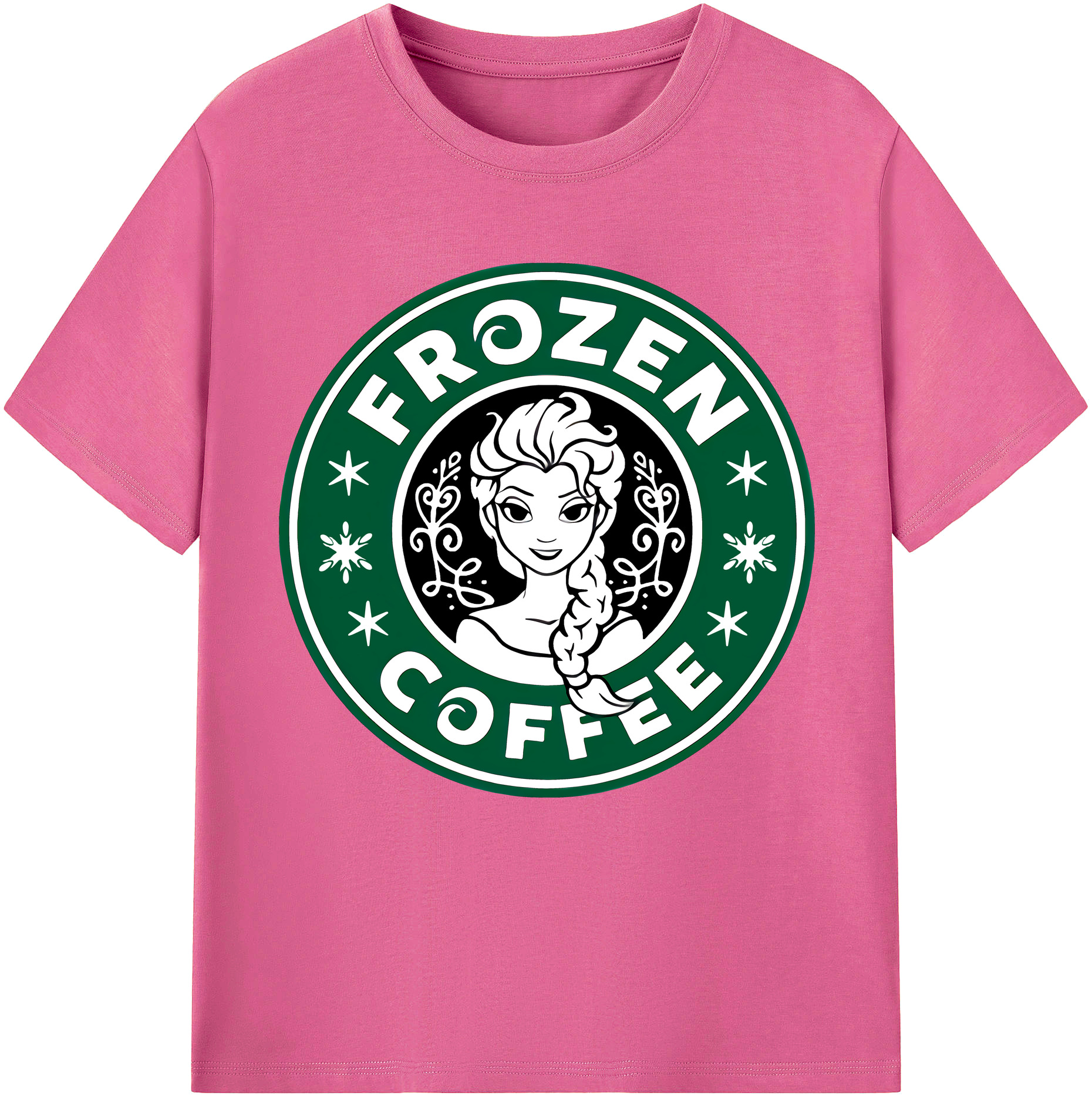 （画像用） アナと雪の女王 アンナ エルサ Frozen Anna Elsa レディースカジュアルプリントTシャツ（綿100％）