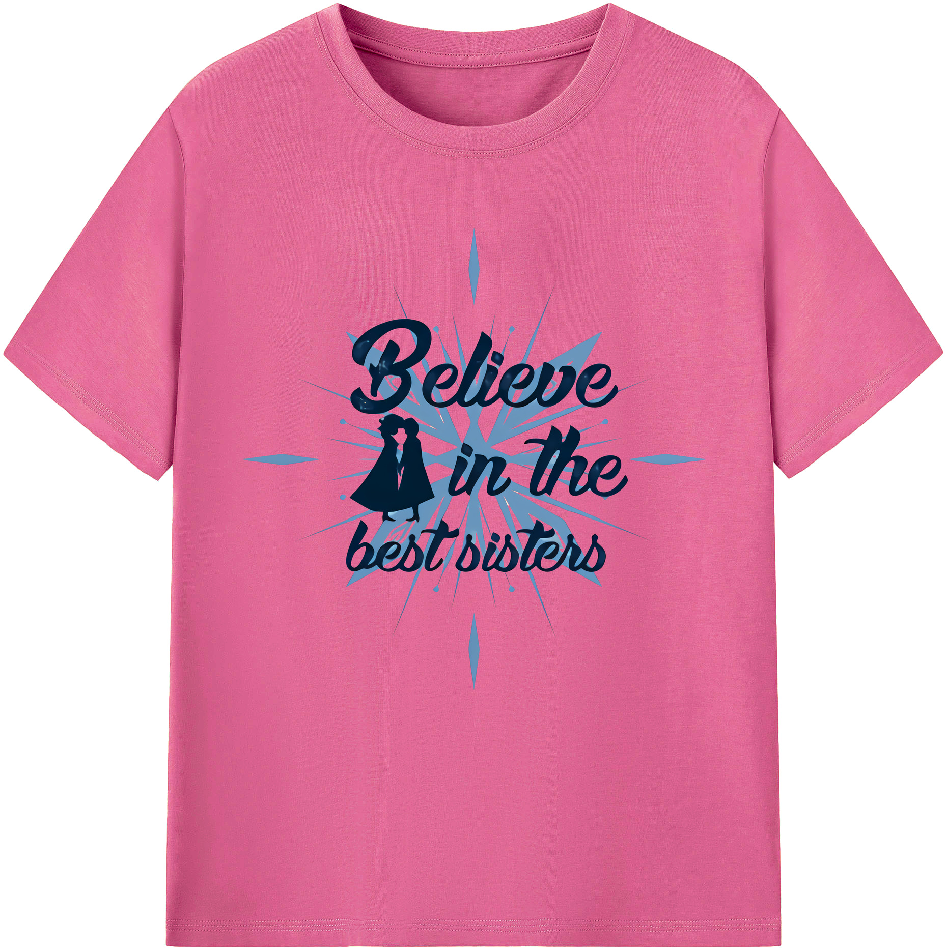 （画像用） アナと雪の女王 アンナ エルサ Frozen Anna Elsa レディースカジュアルプリントTシャツ（綿100％）