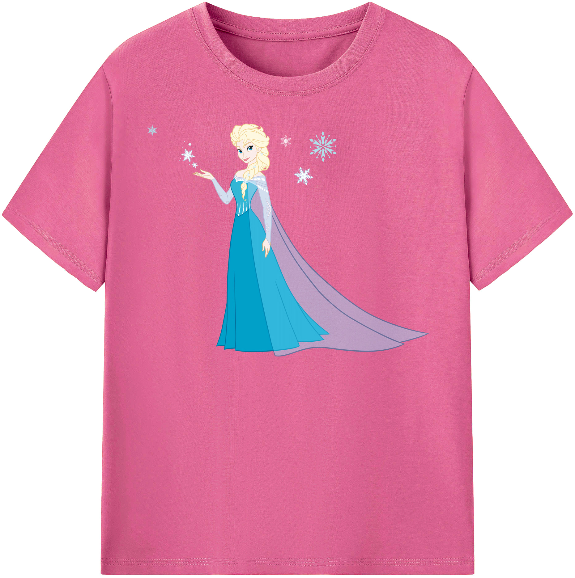 （画像用） アナと雪の女王 アンナ エルサ Frozen Anna Elsa レディースカジュアルプリントTシャツ（綿100％）