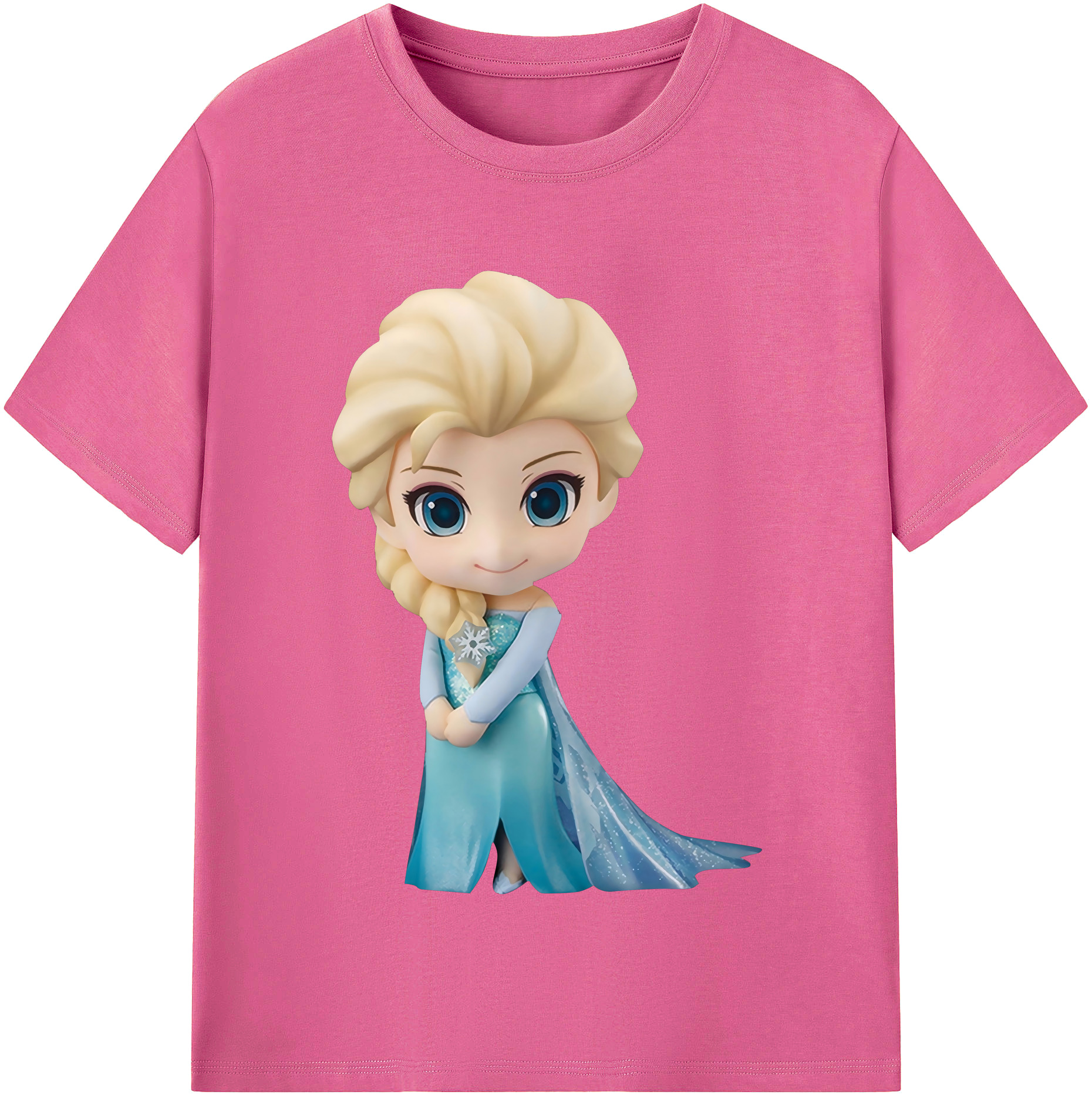 （画像用） アナと雪の女王 アンナ エルサ Frozen Anna Elsa レディースカジュアルプリントTシャツ（綿100％）