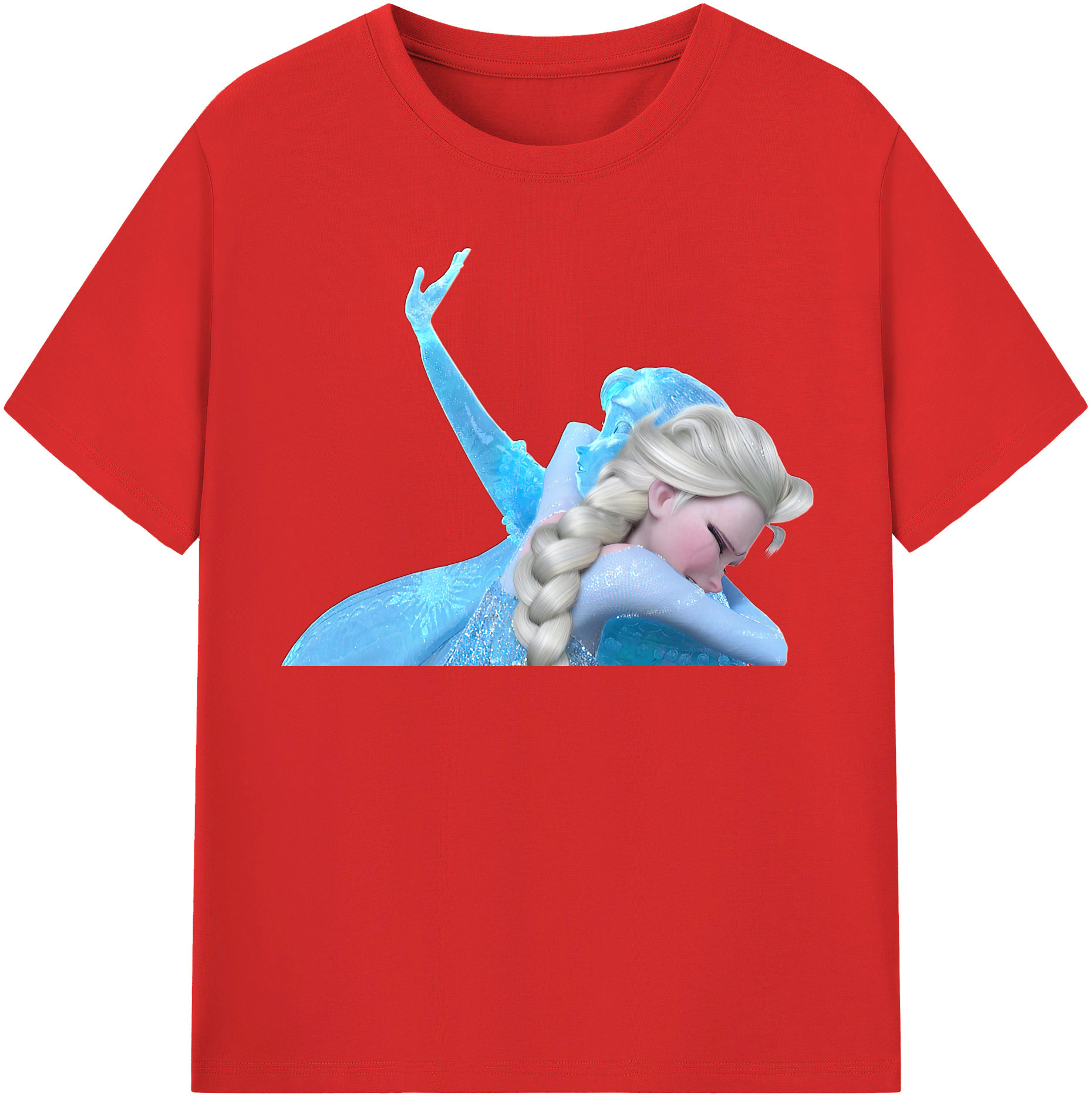 （画像用） アナと雪の女王 アンナ エルサ Frozen Anna Elsa レディースカジュアルプリントTシャツ（綿100％）