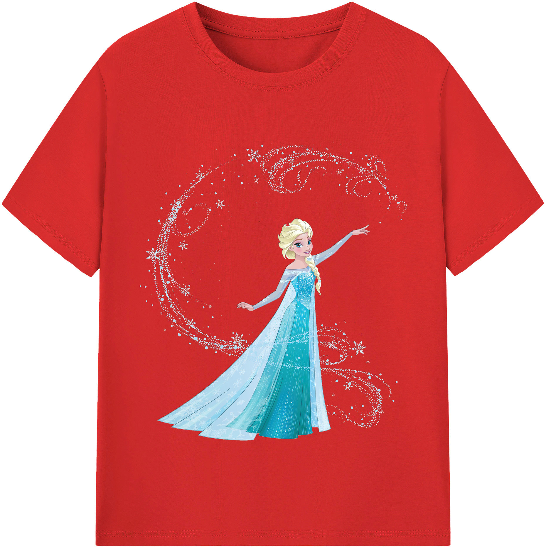 （画像用） アナと雪の女王 アンナ エルサ Frozen Anna Elsa レディースカジュアルプリントTシャツ（綿100％）