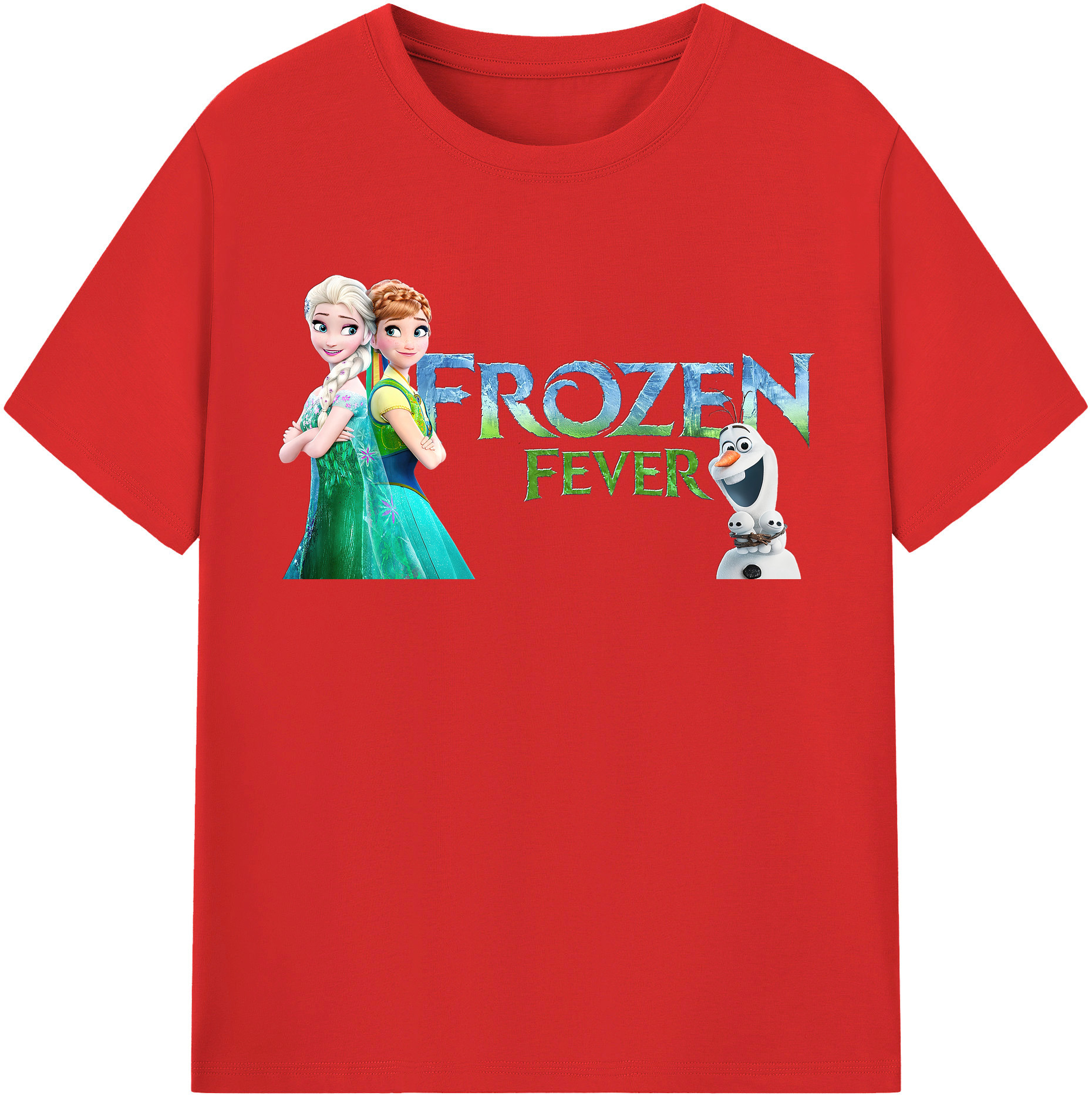 （画像用） アナと雪の女王 アンナ エルサ Frozen Anna Elsa レディースカジュアルプリントTシャツ（綿100％）