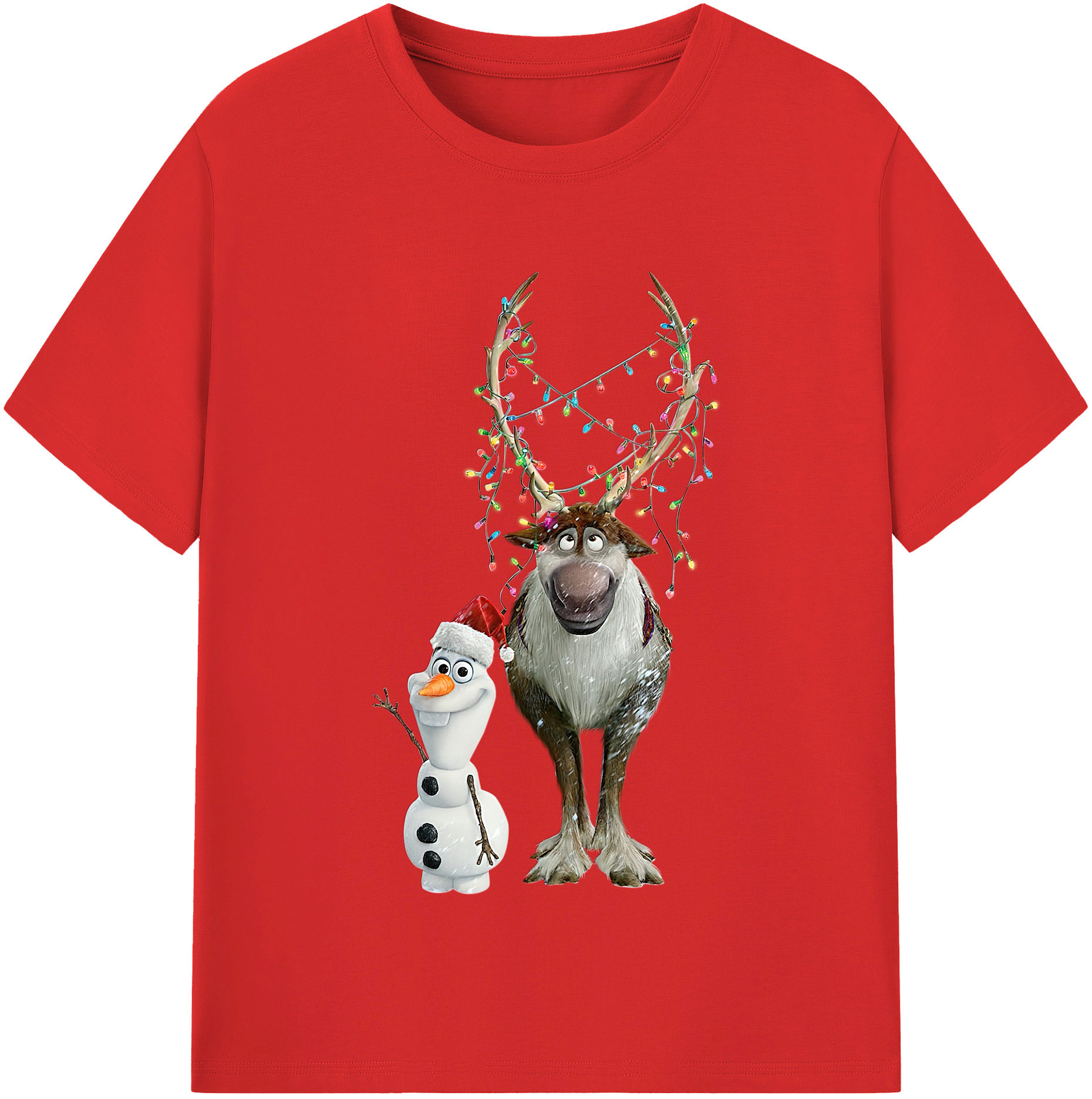 （画像用） アナと雪の女王 アンナ エルサ Frozen Anna Elsa レディースカジュアルプリントTシャツ（綿100％）