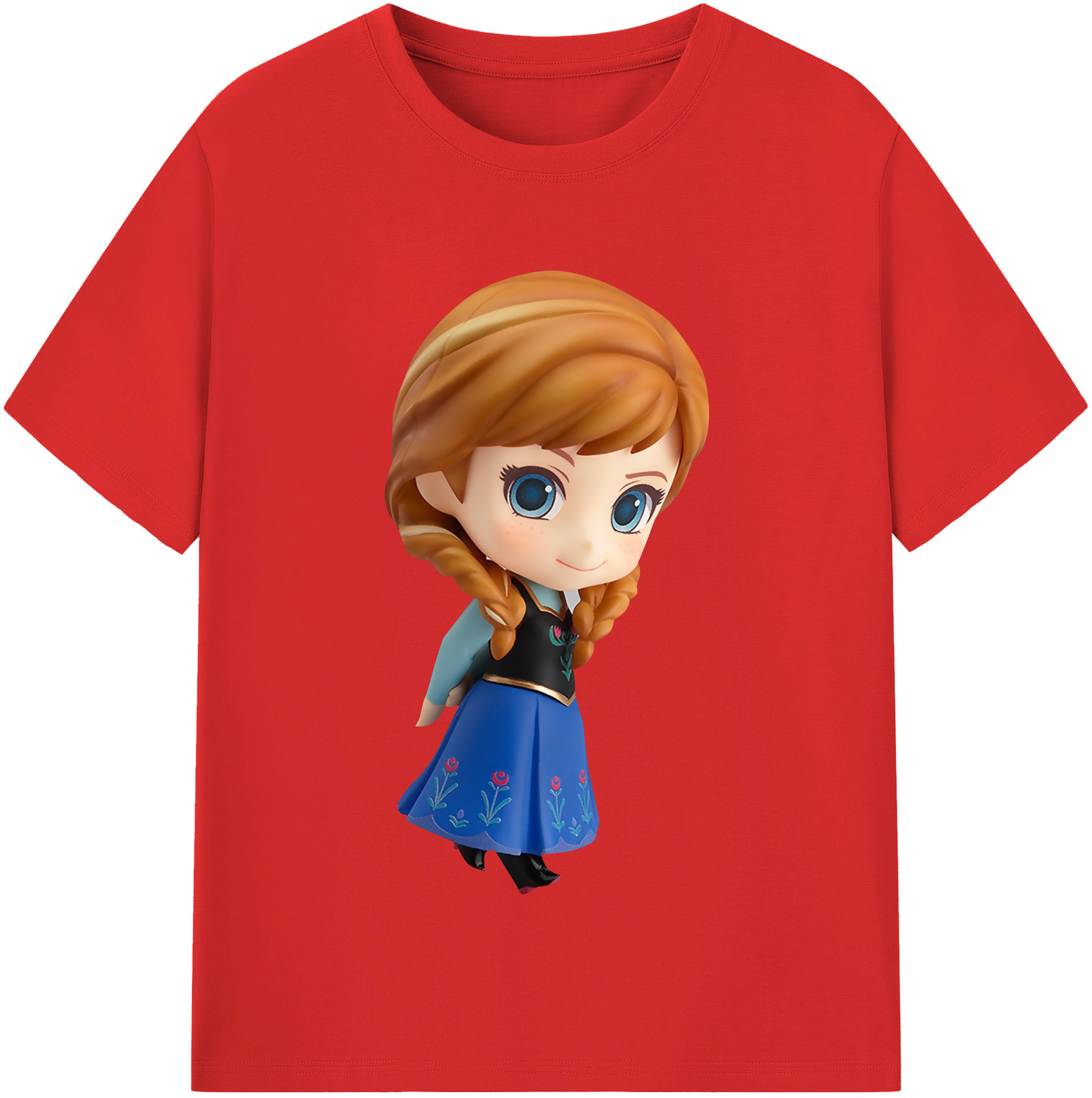 （画像用） アナと雪の女王 アンナ エルサ Frozen Anna Elsa レディースカジュアルプリントTシャツ（綿100％）