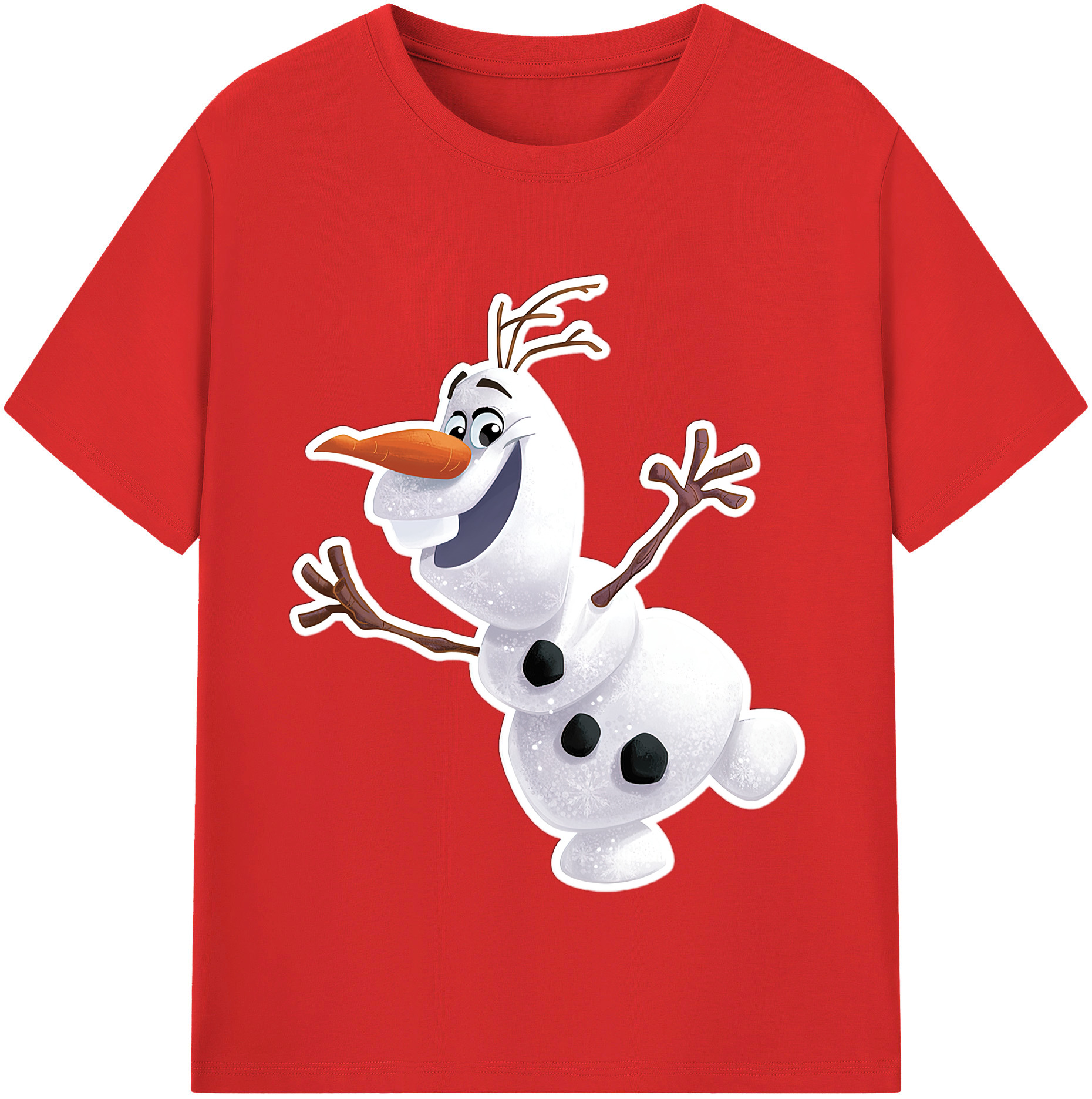 （画像用） アナと雪の女王 アンナ エルサ Frozen Anna Elsa レディースカジュアルプリントTシャツ（綿100％）