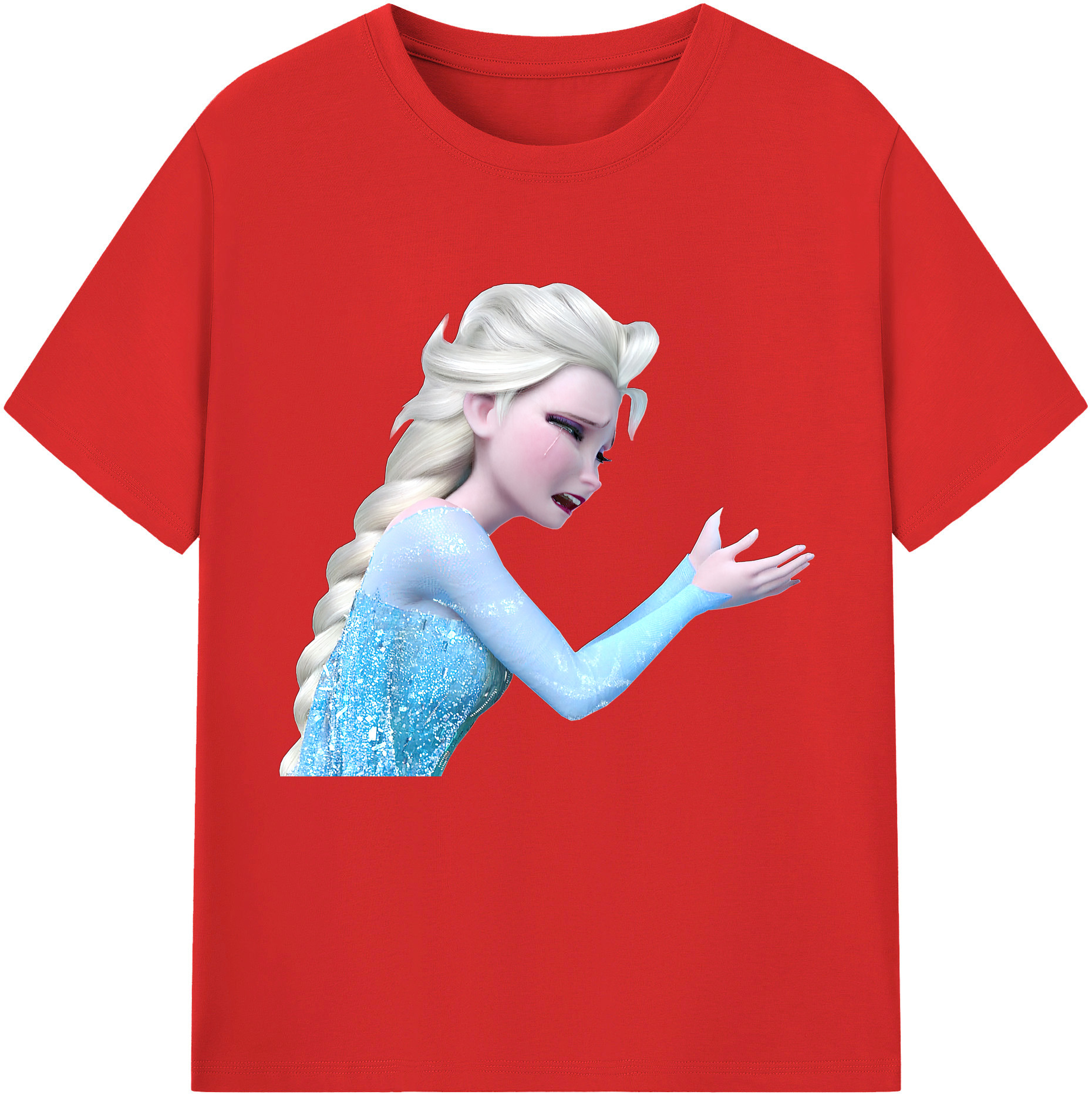 （画像用） アナと雪の女王 アンナ エルサ Frozen Anna Elsa レディースカジュアルプリントTシャツ（綿100％）