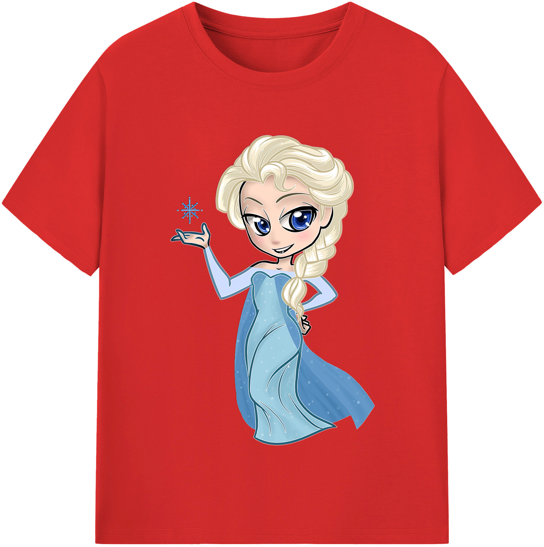 （画像用） アナと雪の女王 アンナ エルサ Frozen Anna Elsa レディースカジュアルプリントTシャツ（綿100％）