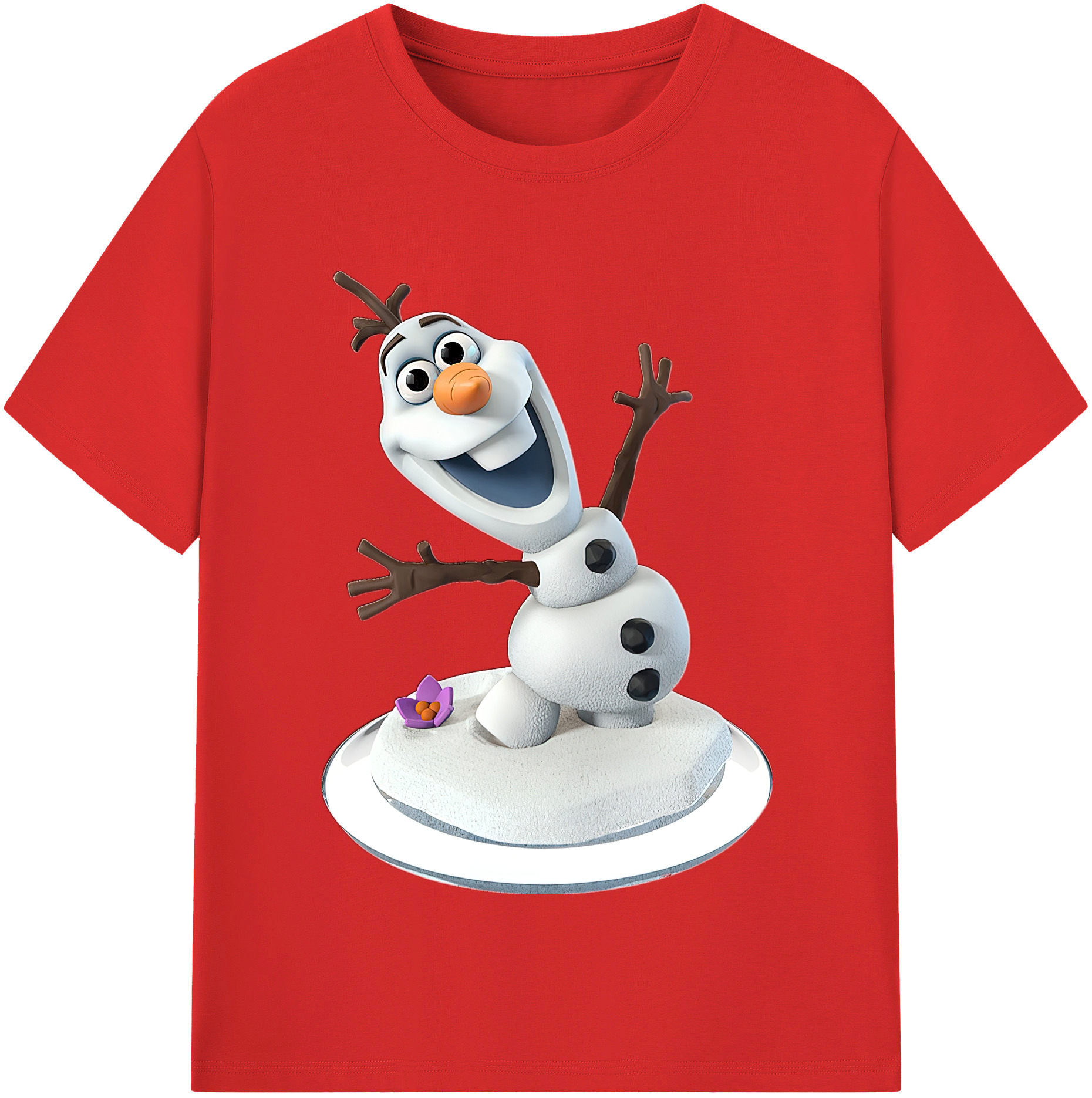（画像用） アナと雪の女王 アンナ エルサ Frozen Anna Elsa レディースカジュアルプリントTシャツ（綿100％）