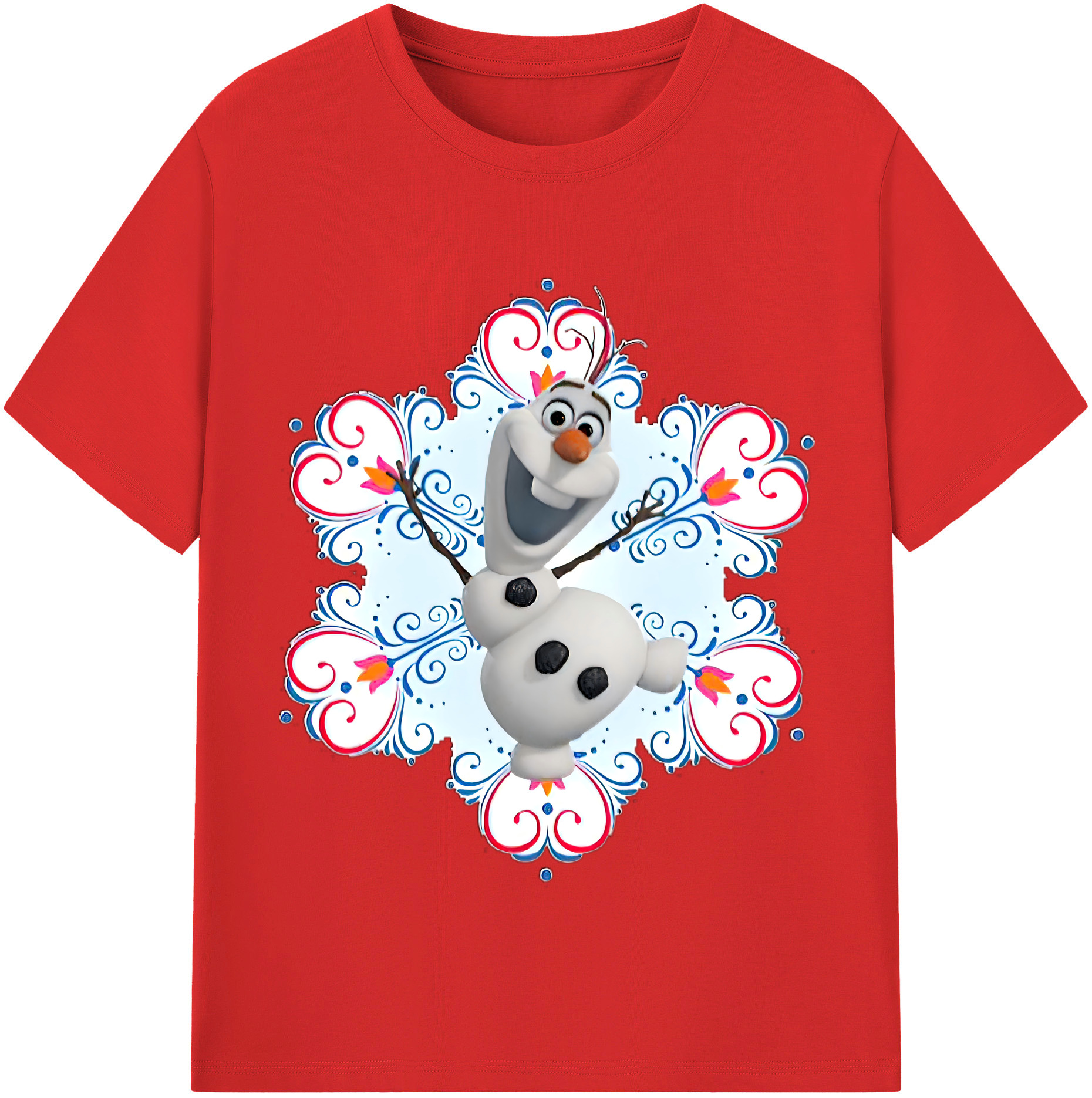 （画像用） アナと雪の女王 アンナ エルサ Frozen Anna Elsa レディースカジュアルプリントTシャツ（綿100％）