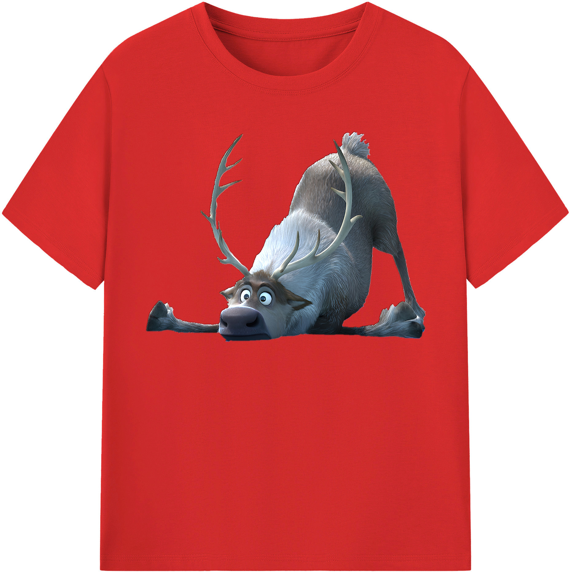 （画像用） アナと雪の女王 アンナ エルサ Frozen Anna Elsa レディースカジュアルプリントTシャツ（綿100％）