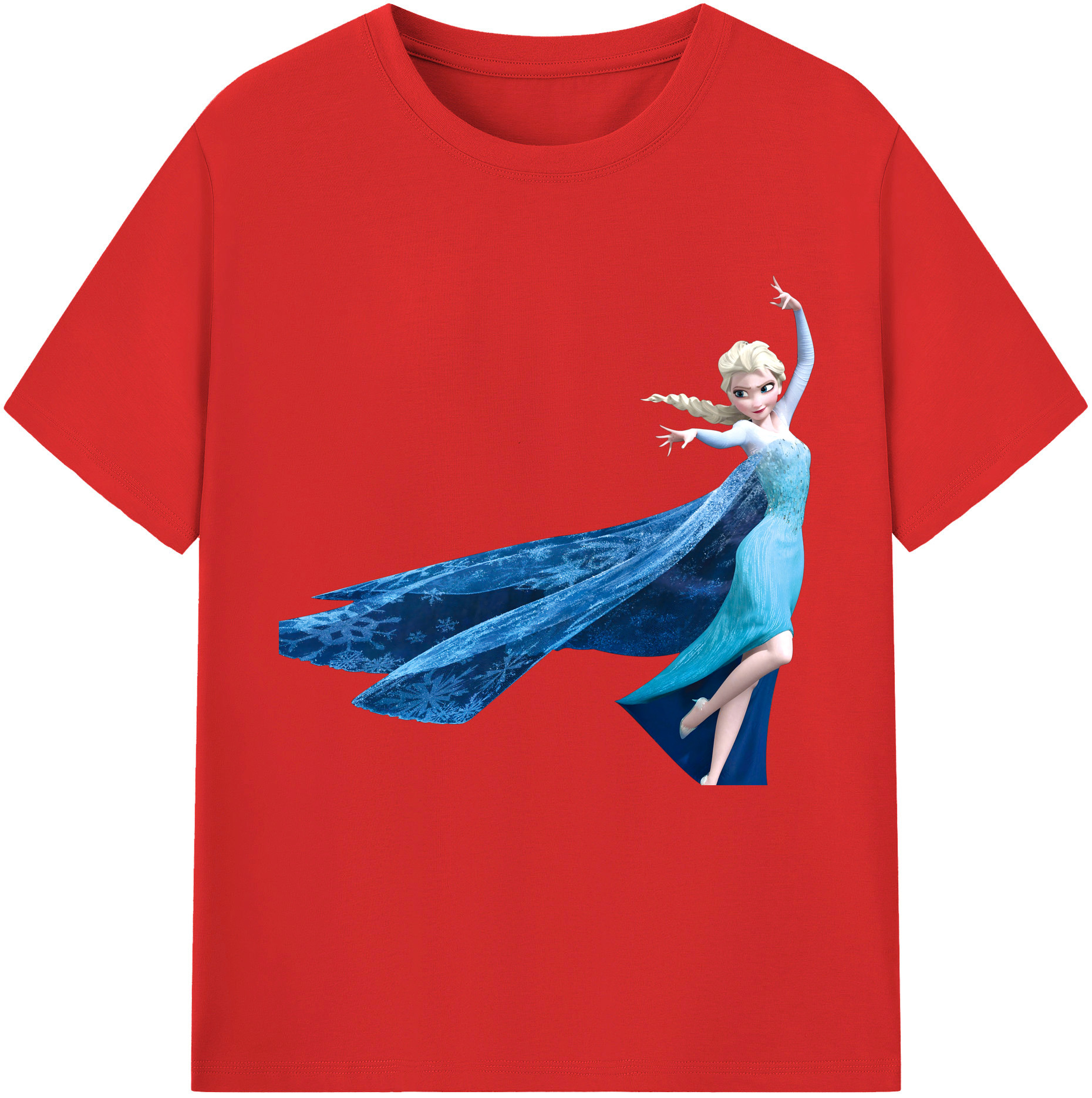 （画像用） アナと雪の女王 アンナ エルサ Frozen Anna Elsa レディースカジュアルプリントTシャツ（綿100％）