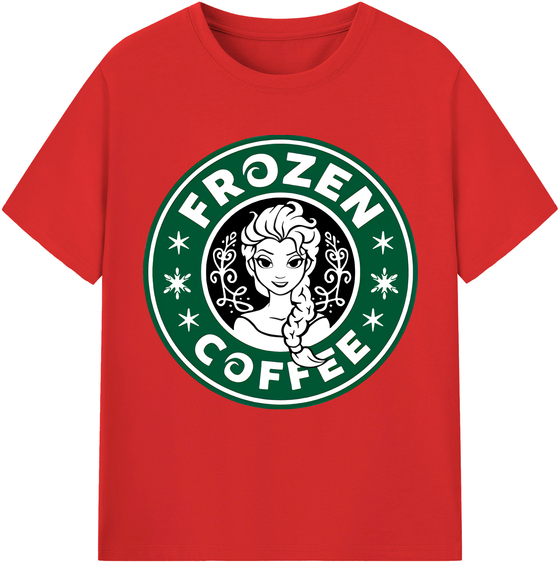 （画像用） アナと雪の女王 アンナ エルサ Frozen Anna Elsa レディースカジュアルプリントTシャツ（綿100％）