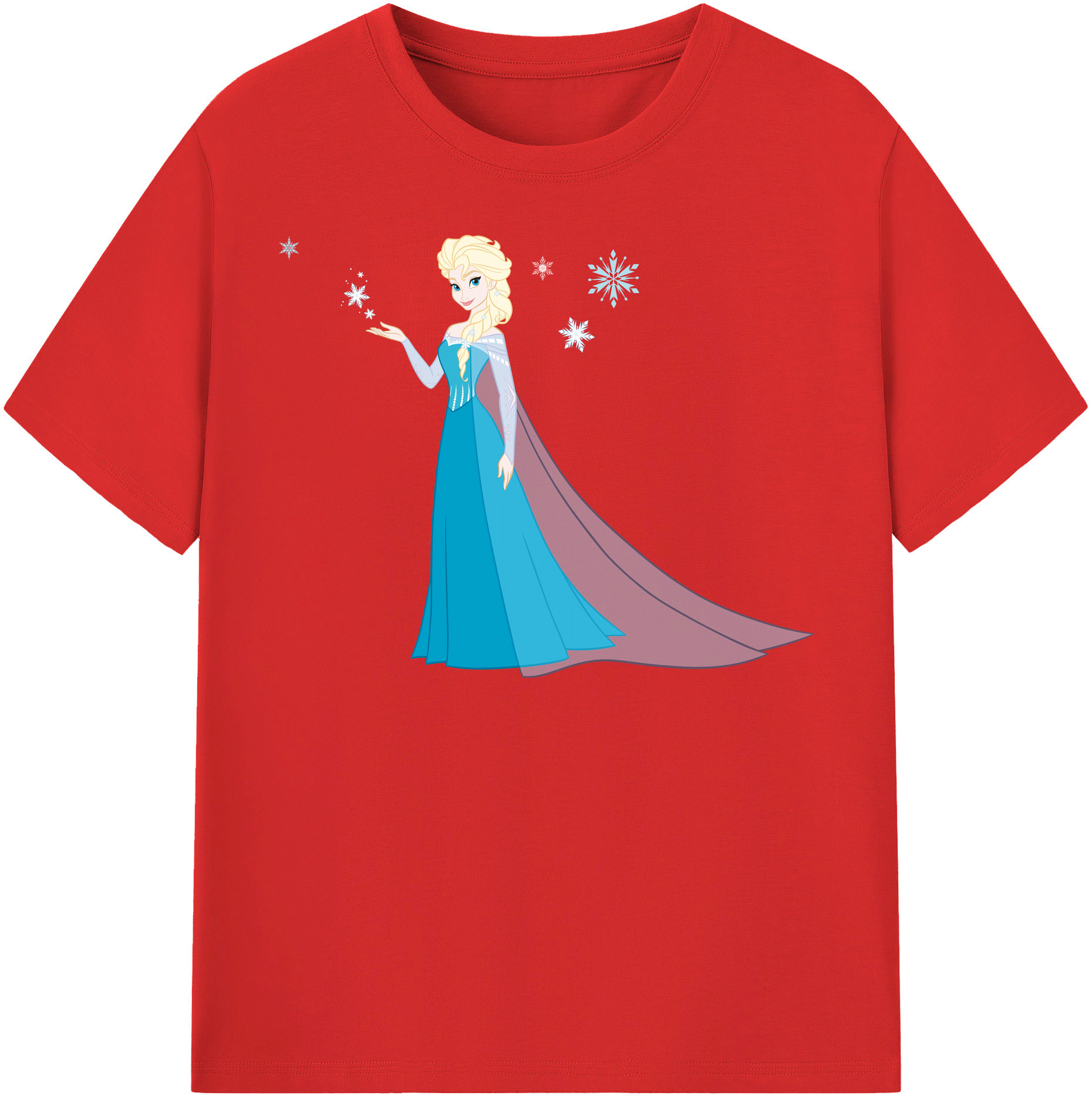 （画像用） アナと雪の女王 アンナ エルサ Frozen Anna Elsa レディースカジュアルプリントTシャツ（綿100％）