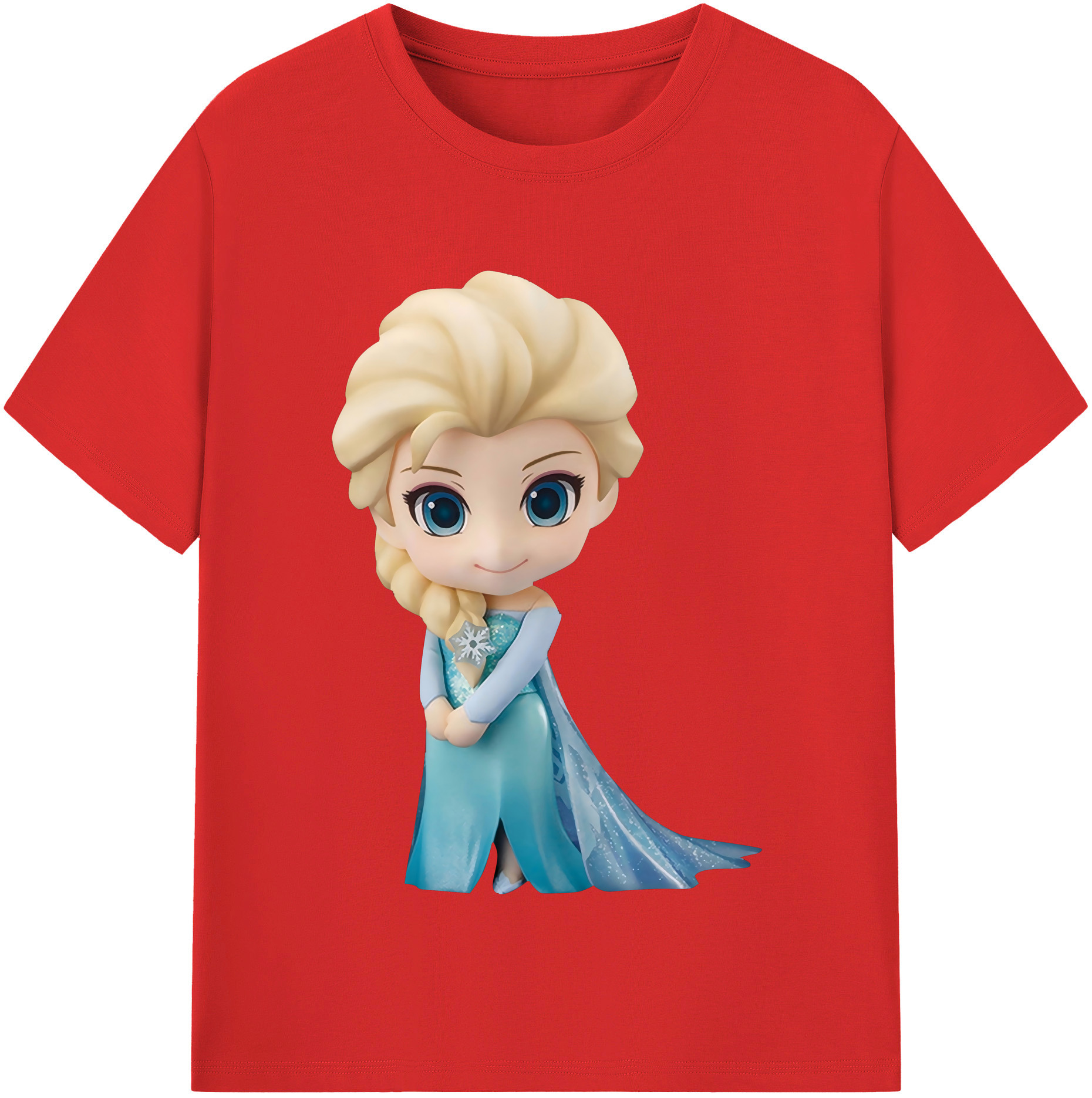 （画像用） アナと雪の女王 アンナ エルサ Frozen Anna Elsa レディースカジュアルプリントTシャツ（綿100％）