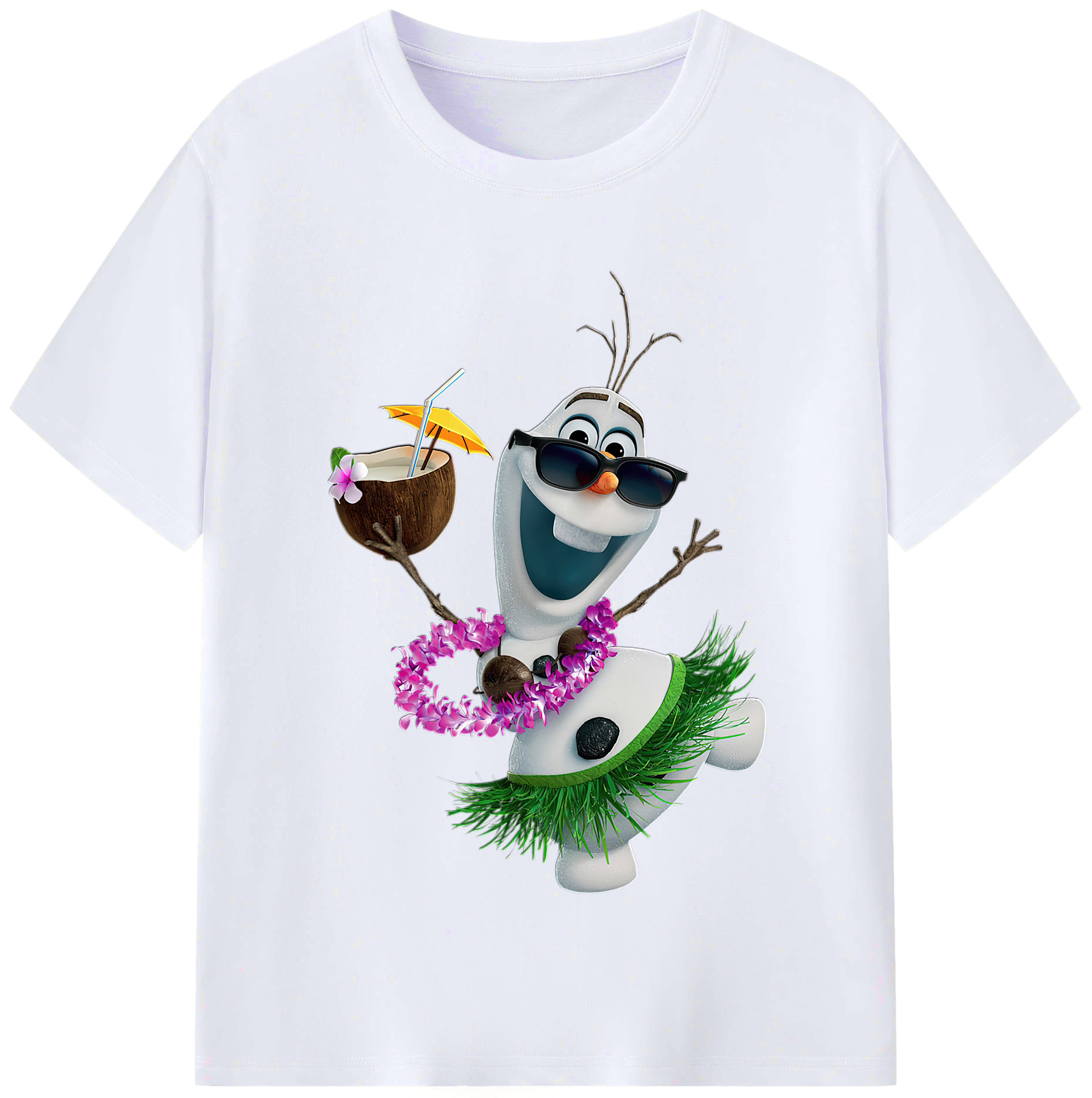 （画像用） アナと雪の女王 アンナ エルサ Frozen Anna Elsa レディースカジュアルプリントTシャツ（綿100％）