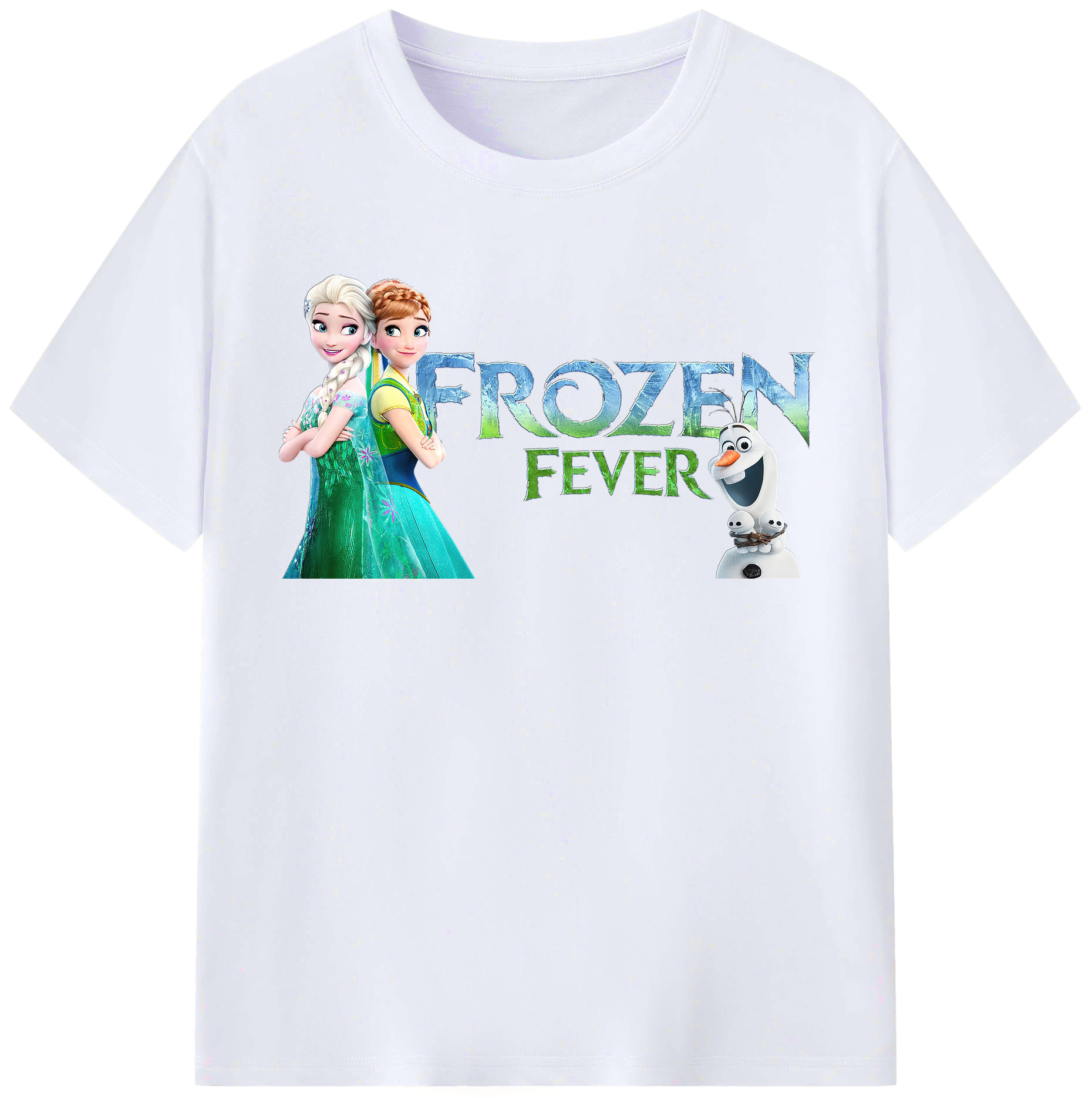 （画像用） アナと雪の女王 アンナ エルサ Frozen Anna Elsa レディースカジュアルプリントTシャツ（綿100％）