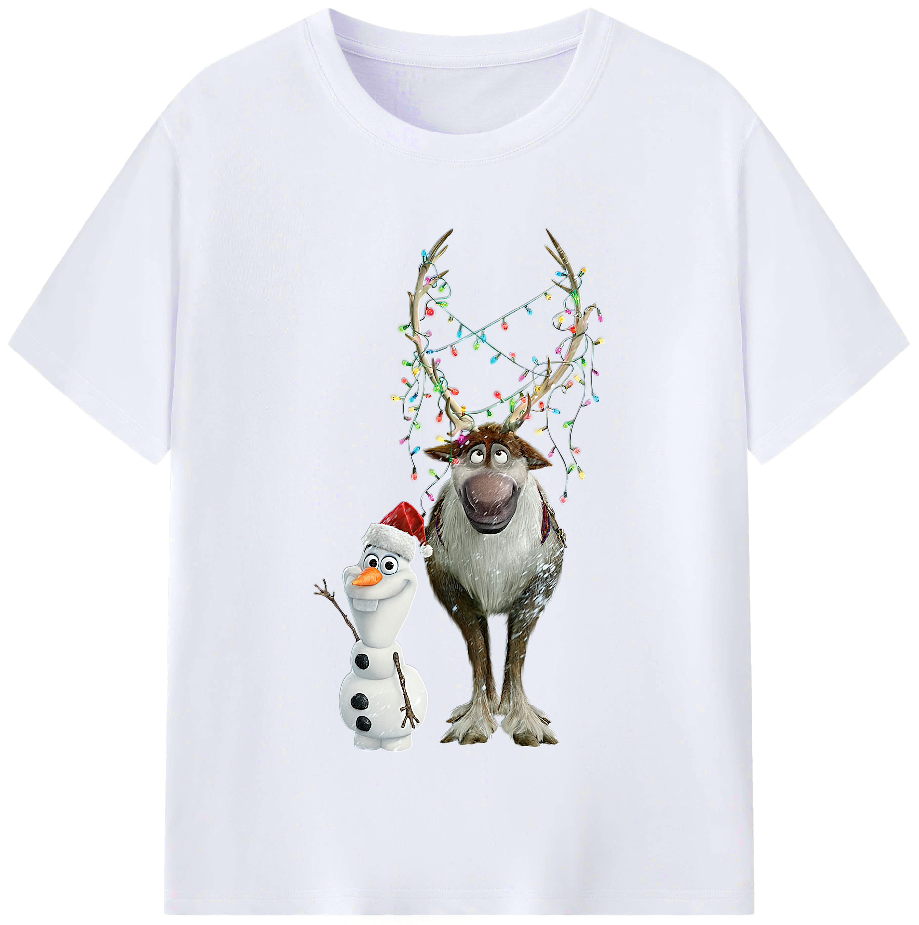 （画像用） アナと雪の女王 アンナ エルサ Frozen Anna Elsa レディースカジュアルプリントTシャツ（綿100％）