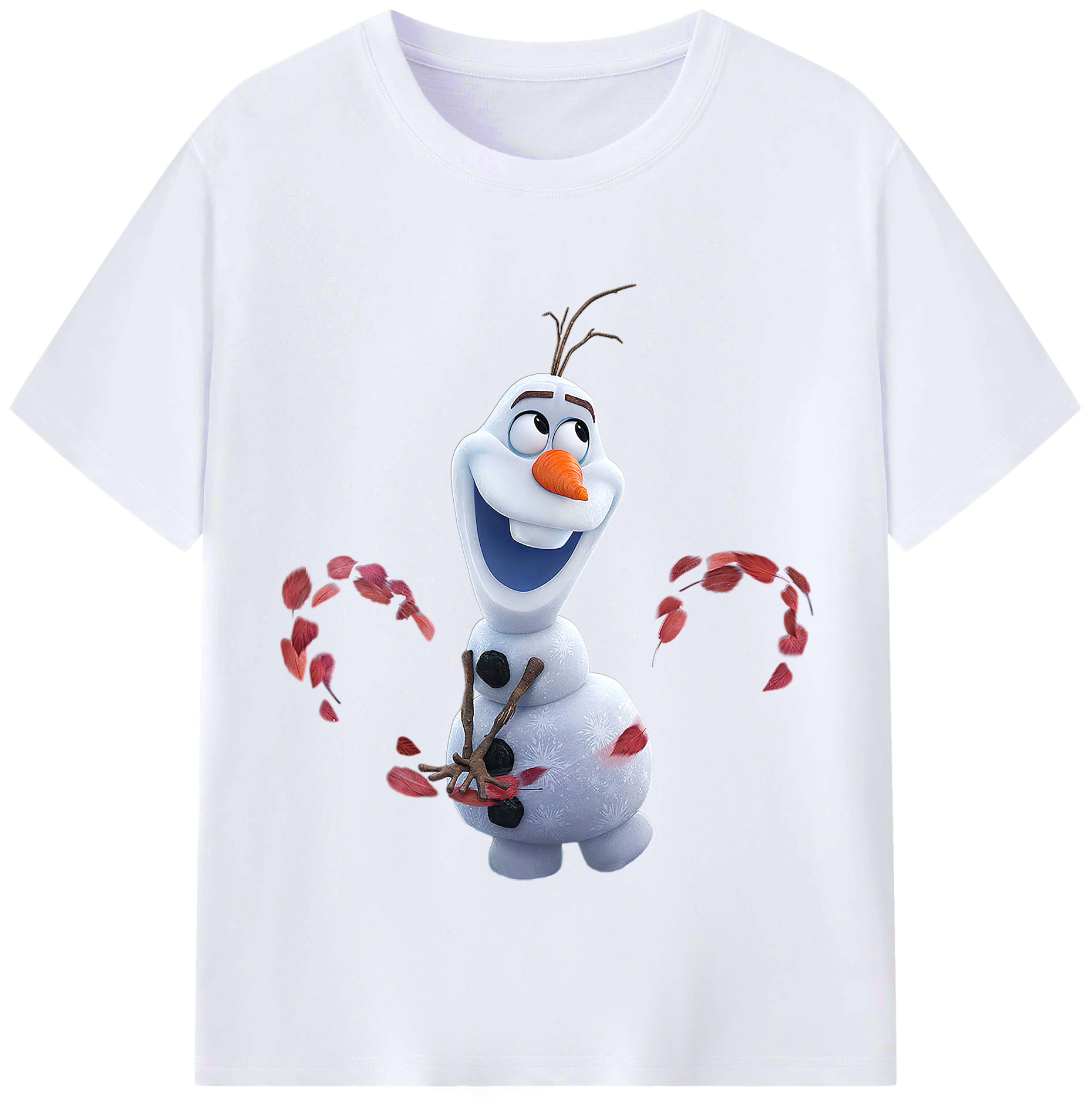 （画像用） アナと雪の女王 アンナ エルサ Frozen Anna Elsa レディースカジュアルプリントTシャツ（綿100％）