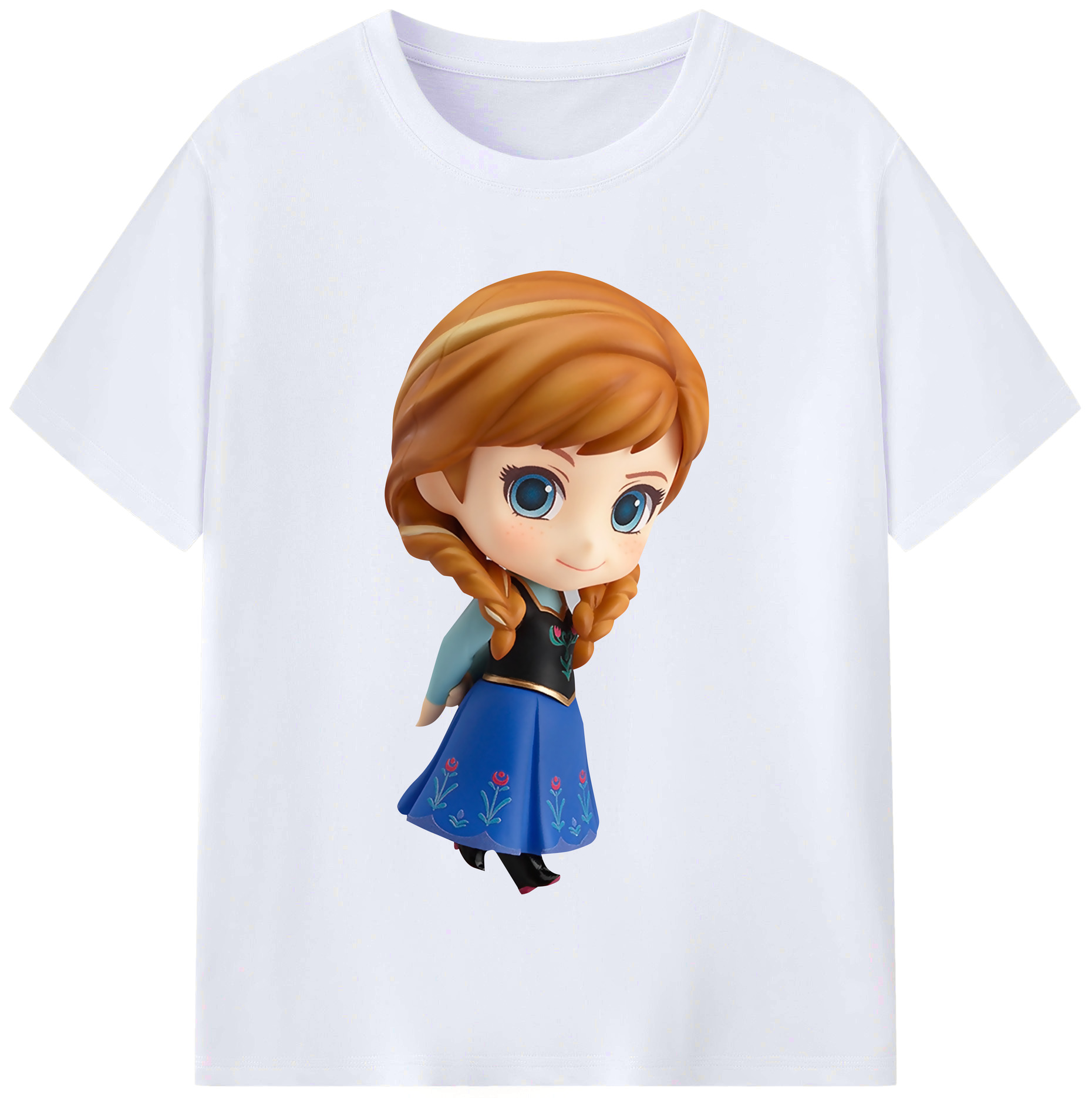 （画像用） アナと雪の女王 アンナ エルサ Frozen Anna Elsa レディースカジュアルプリントTシャツ（綿100％）