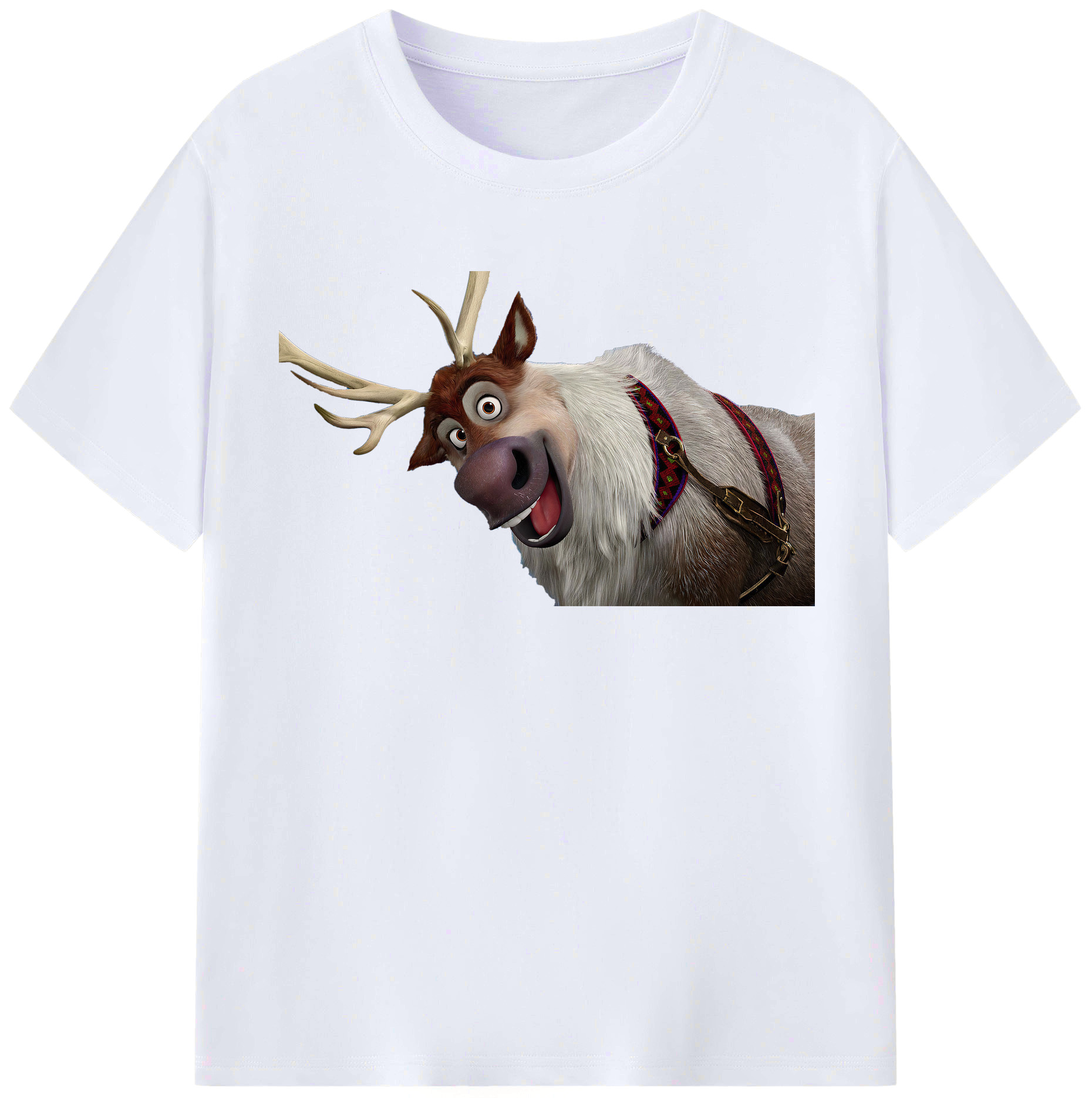 （画像用） アナと雪の女王 アンナ エルサ Frozen Anna Elsa レディースカジュアルプリントTシャツ（綿100％）