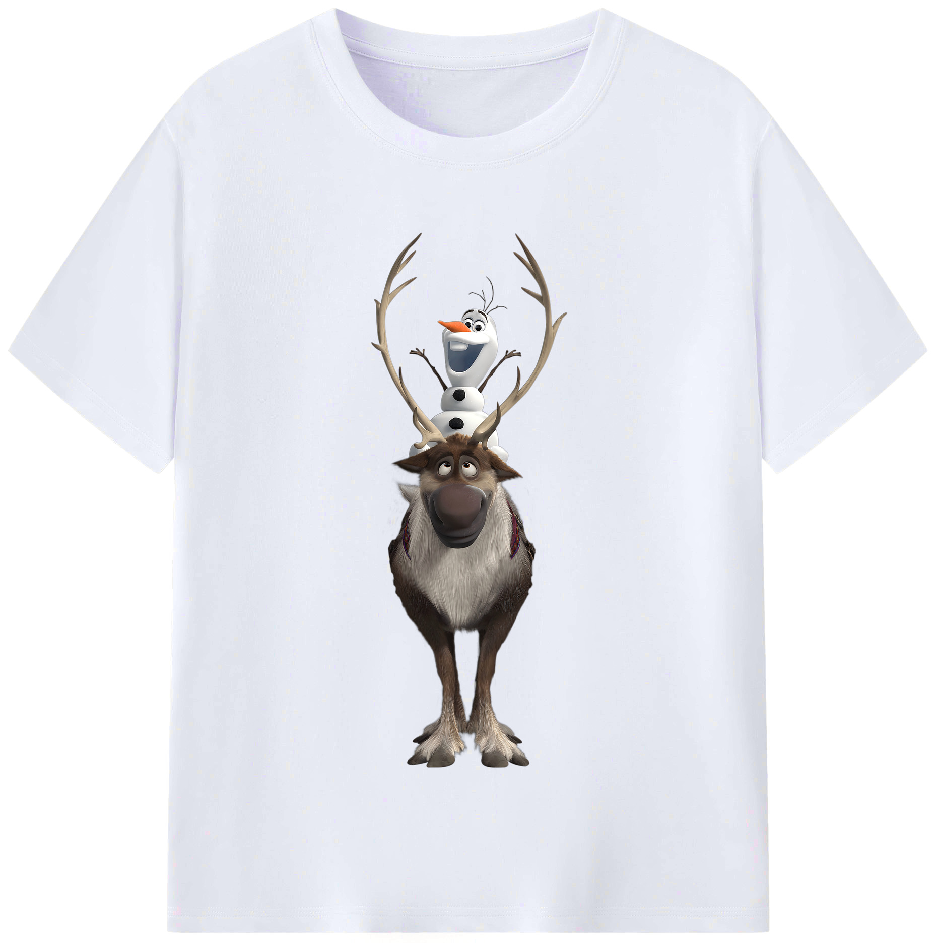 （画像用） アナと雪の女王 アンナ エルサ Frozen Anna Elsa レディースカジュアルプリントTシャツ（綿100％）