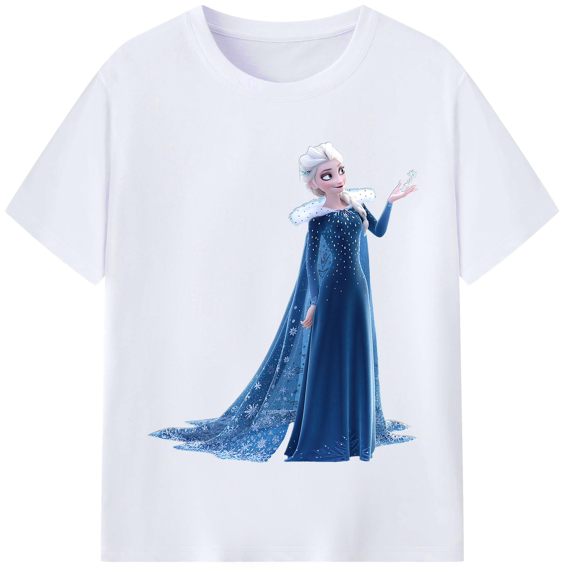 （画像用） アナと雪の女王 アンナ エルサ Frozen Anna Elsa レディースカジュアルプリントTシャツ（綿100％）
