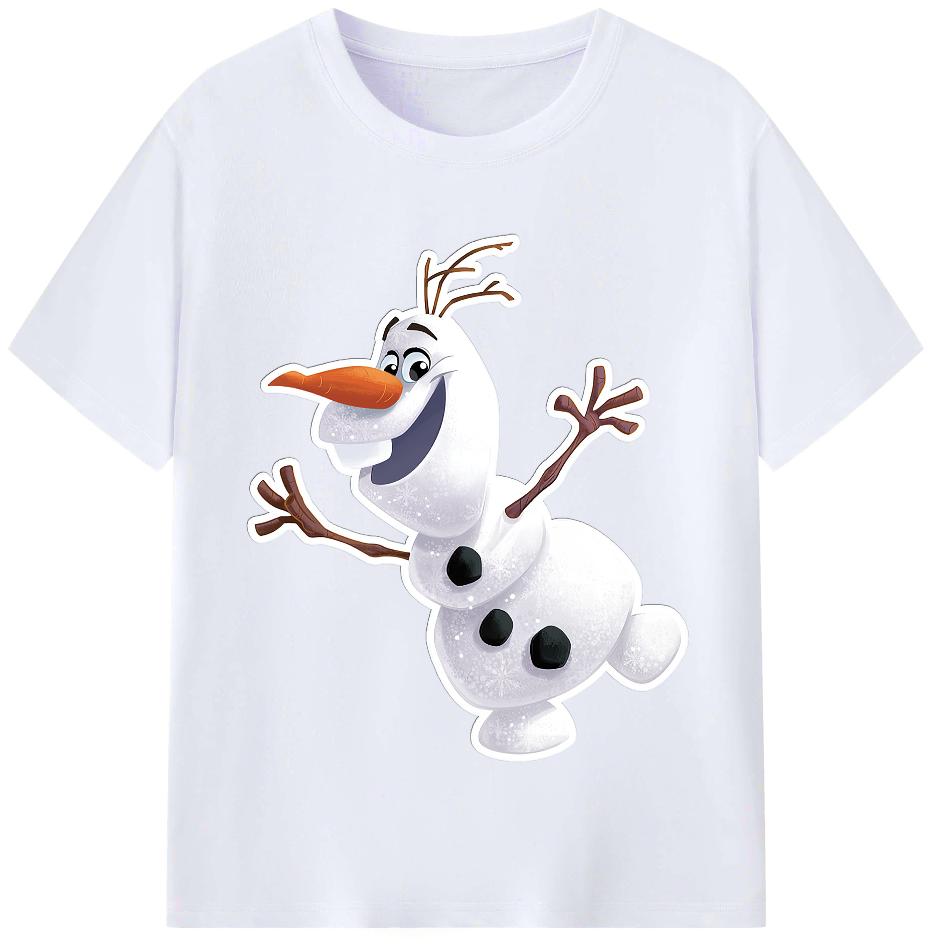 （画像用） アナと雪の女王 アンナ エルサ Frozen Anna Elsa レディースカジュアルプリントTシャツ（綿100％）