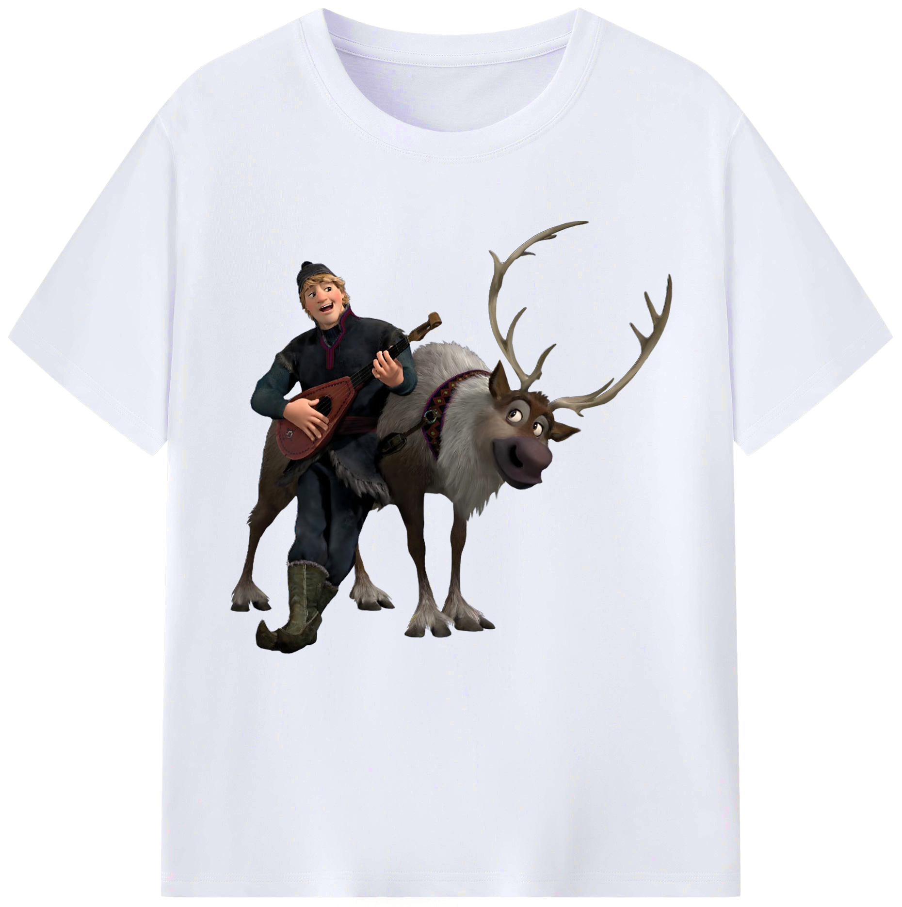 （画像用） アナと雪の女王 アンナ エルサ Frozen Anna Elsa レディースカジュアルプリントTシャツ（綿100％）
